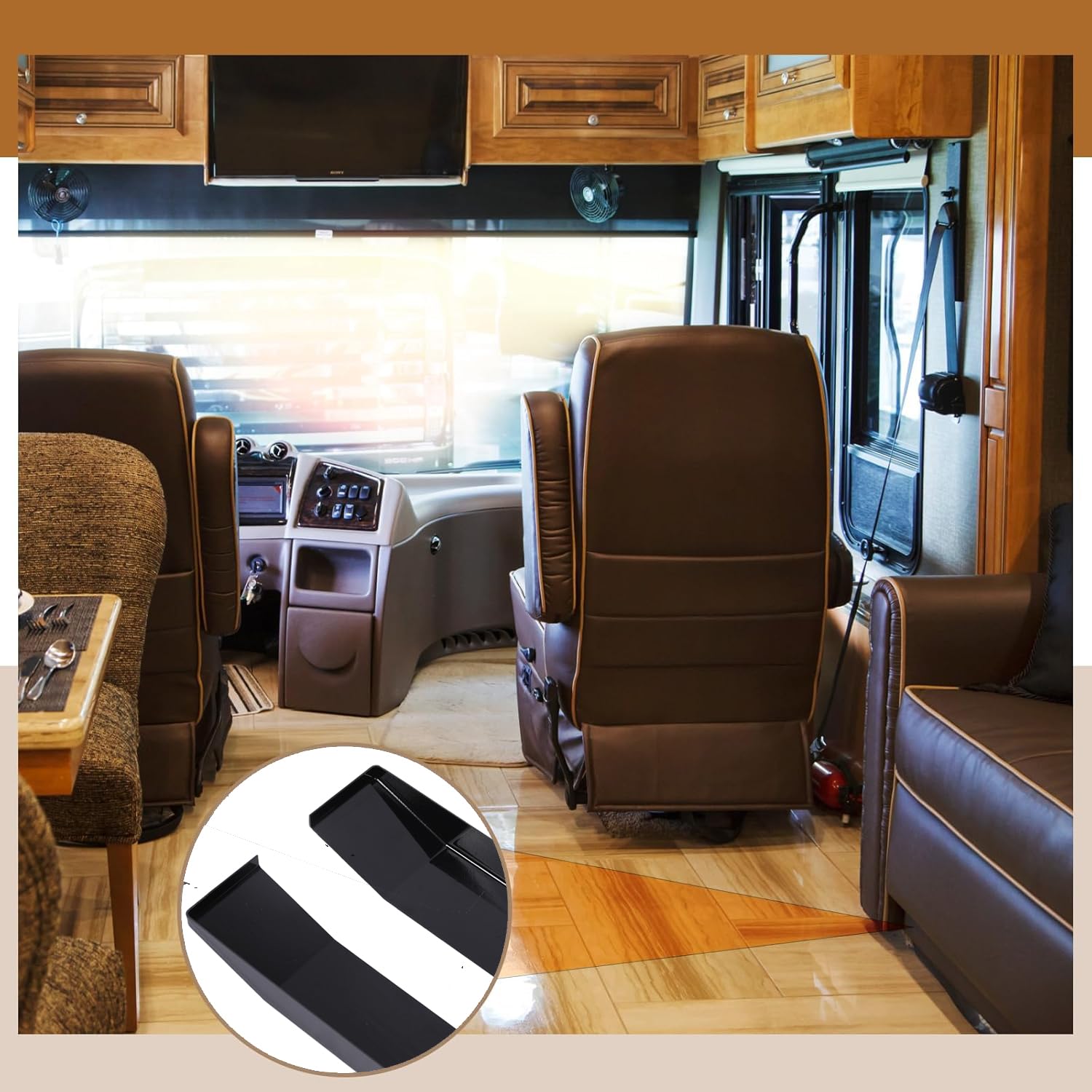 JISKAIAI Upgraded RV Slide Out Ski Set, RV Floor Saver Corner Edge Protector Tracks Prevent Sticking/Catching