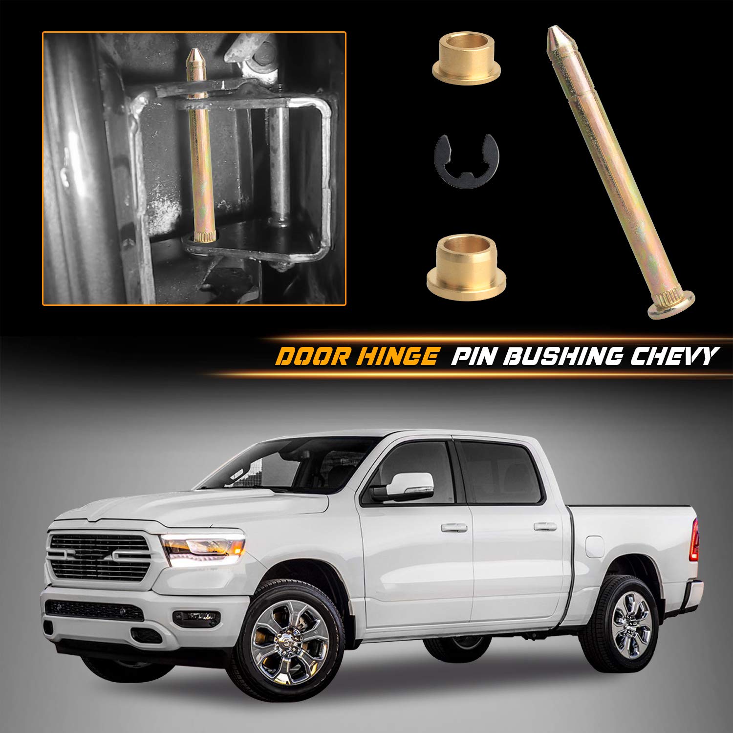Ndrush Door Hinge Pins Bushings Kit Replacement Compatible With Ford F150 F250 F350 Bronco