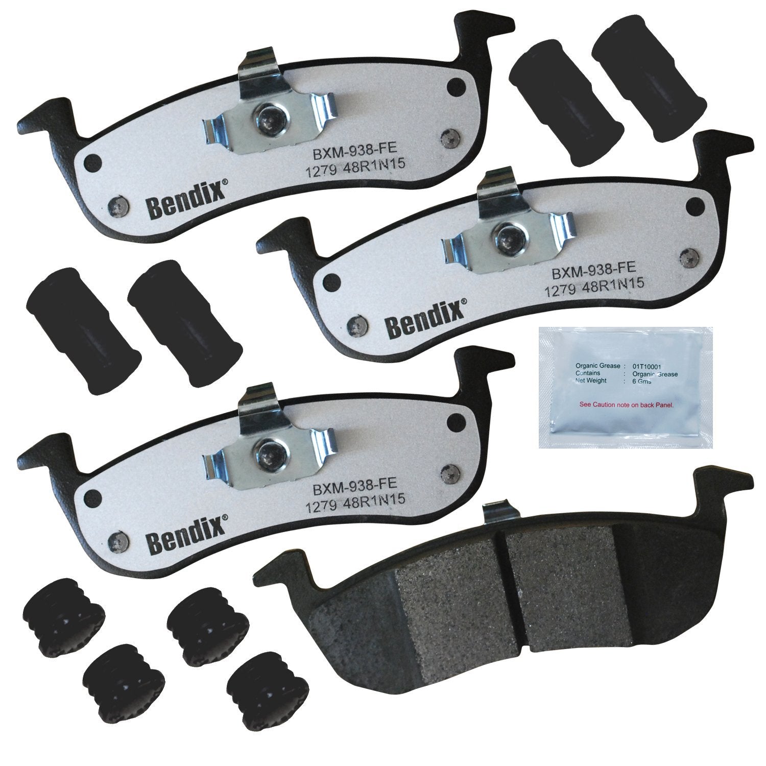 Bendix Fleet Metlok Mkd1279Fm Semi-Metallic Rear Brake Pads For Ford Expedition 2017-2007, Lincoln Mkt 2015-2013, Mkt 2019-2017,
