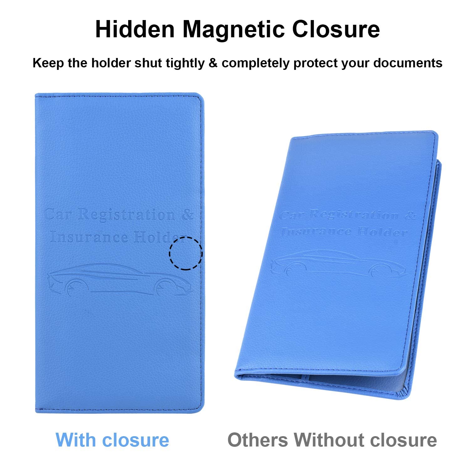 Cacturism Car Registration And Insurance Holder, Vehicle Glove Box Car Organizer Men Women Wallet Accessories Case With Magnetic