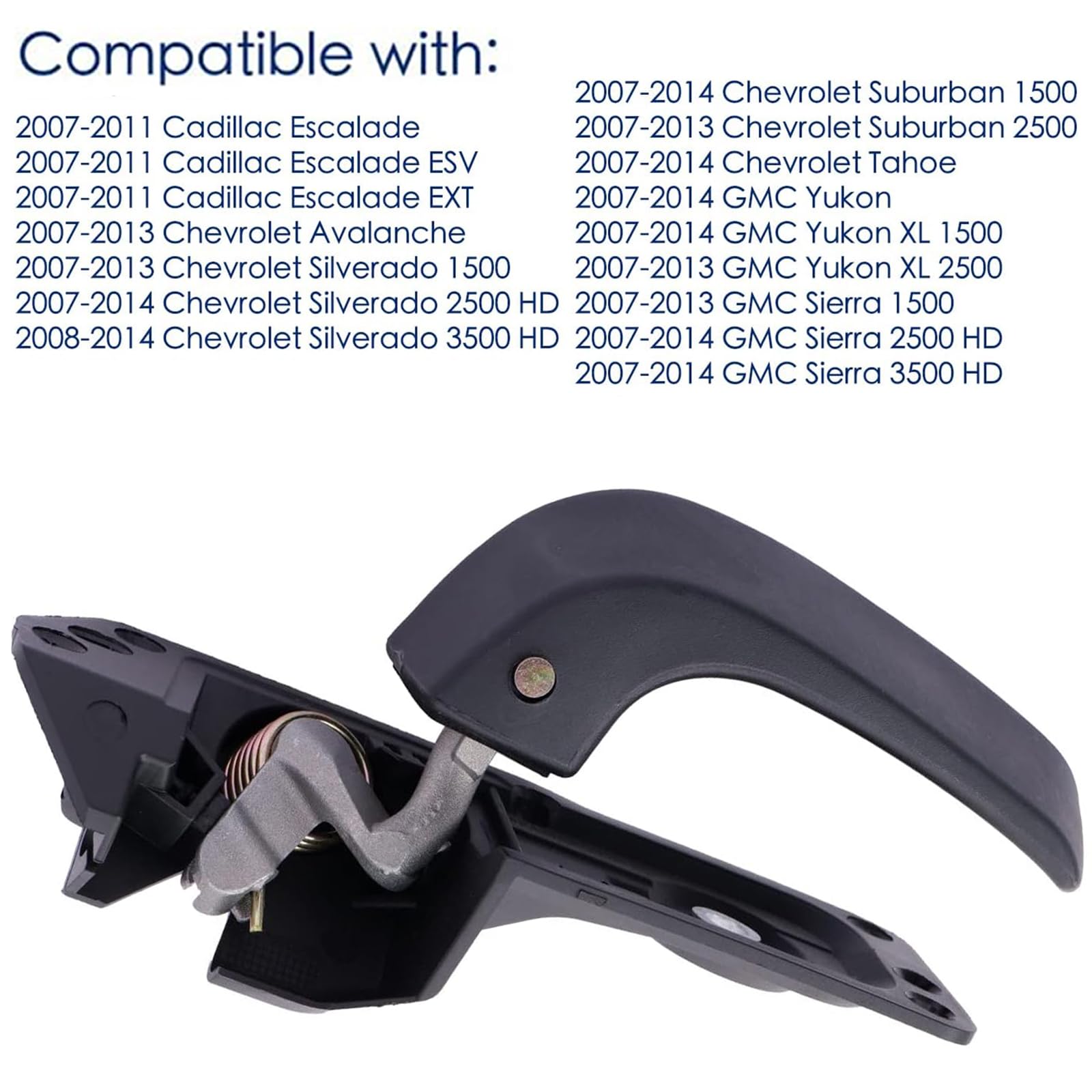 Front Left Drivers Side Interior Inside Door Handle Fits For 2007-2014 Chevy Silverado Tahoe Suburban Avalanche Gmc Sierra Yukon