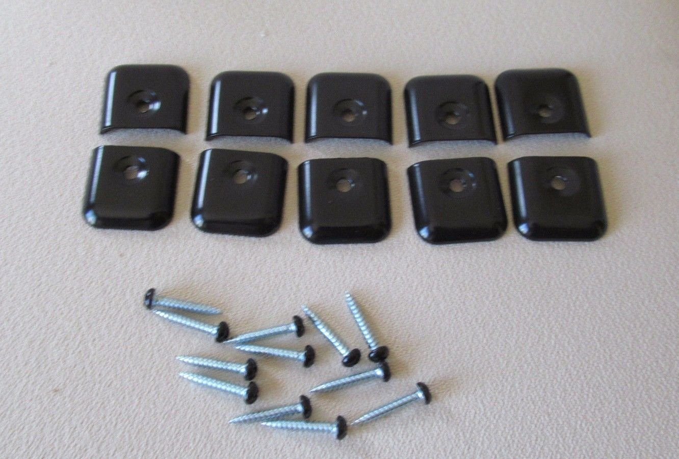 Temple Products 10 Pack RV Camper Trailer Aluminum Black Flat End Cap for Trim Molding 1 & Screws