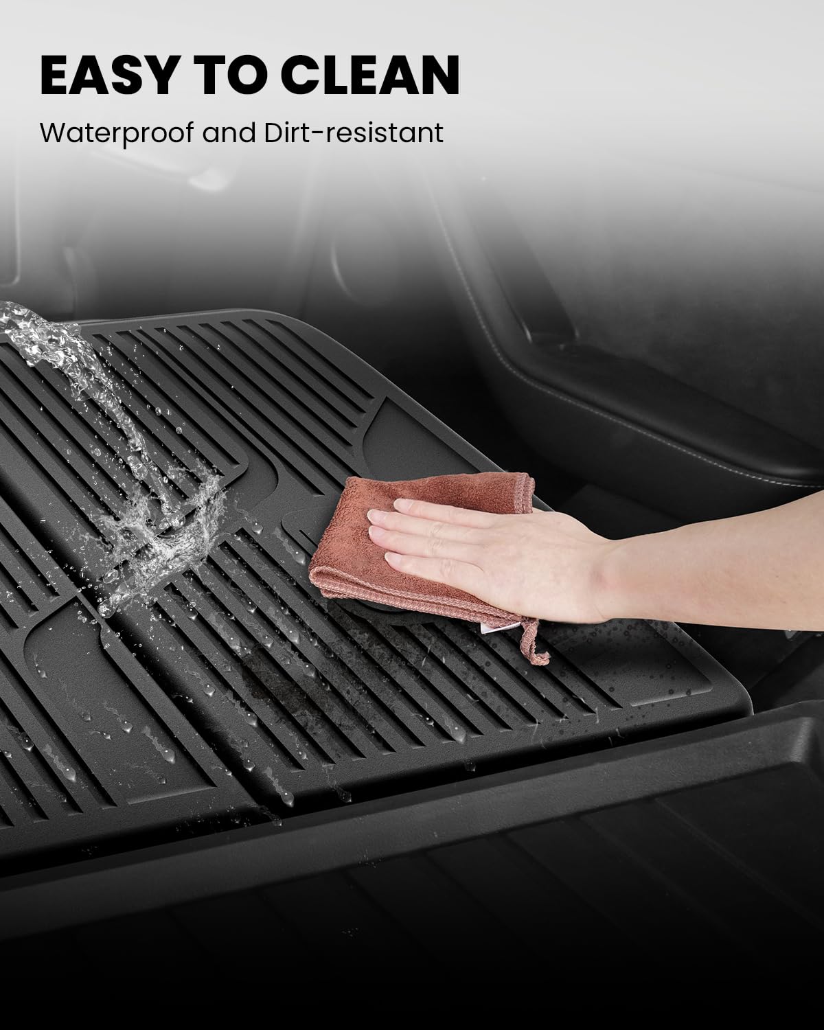 LASFIT Rear Back Seat Protector Fit for Tesla Model Y 2020-2024, TPE Second Row Seats Back Cover, Waterproof Backrest Mats Acces