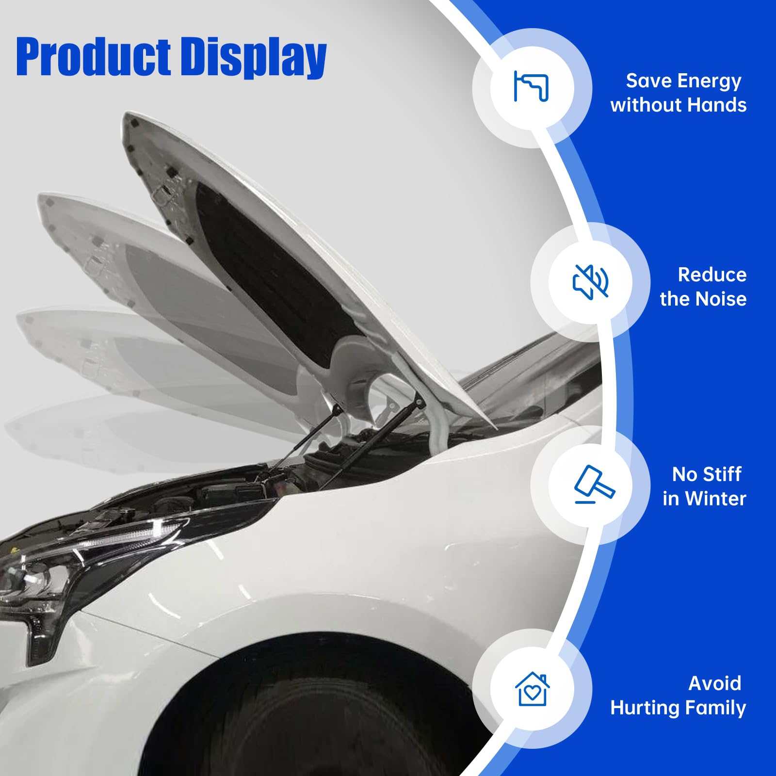 Otuayauto Hood Struts Lift Support Replacement For Porsche 911 2012-2019 Boxster 13-16 718 Boxster 17-22 Cayman 14-22 Premium Fr