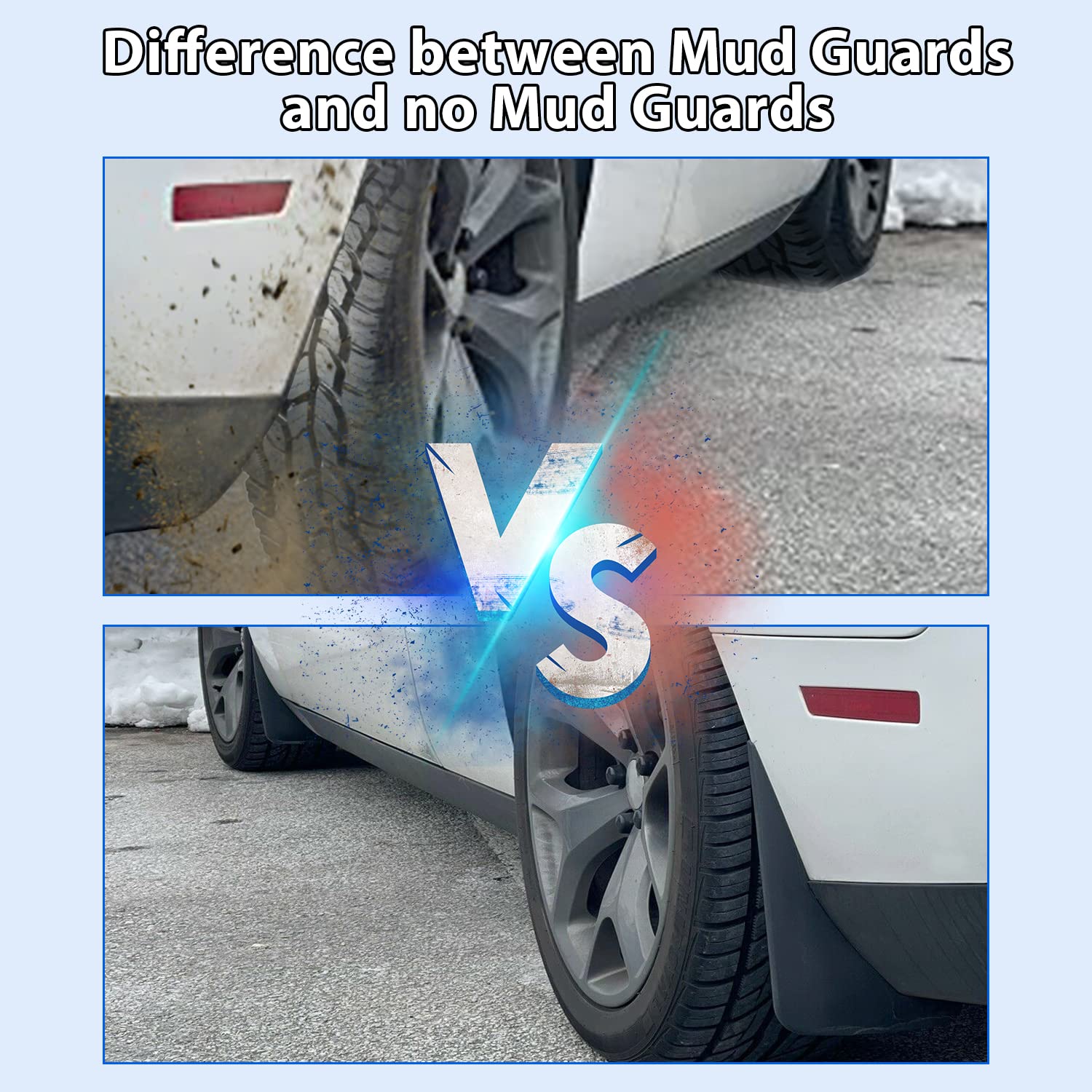 ECOTRIC Heavy Duty Mud Flaps Guards Compatible with 2015-2023 Dodge Challenger Replacement for 82214141 82214142 Mud Flaps Mud G