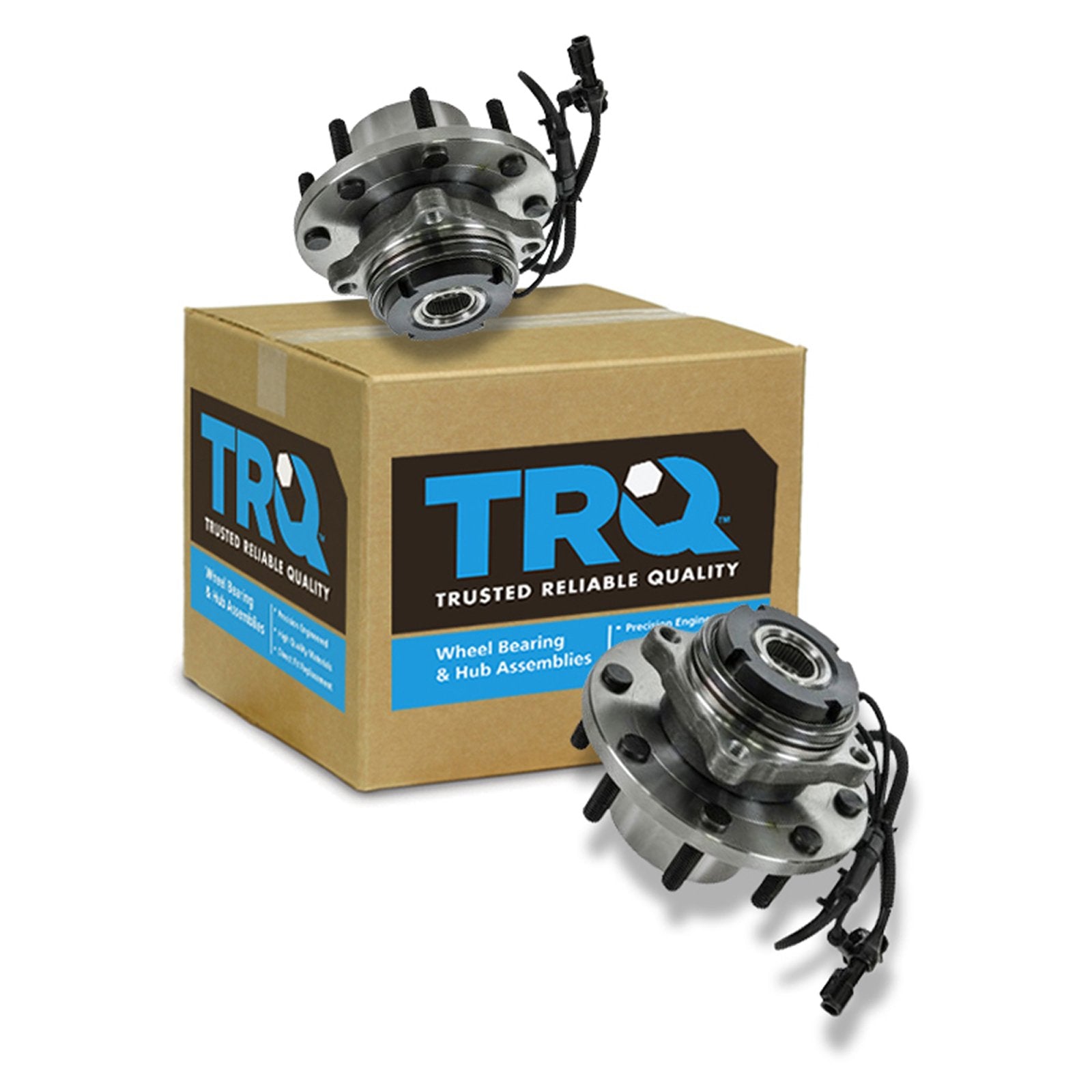 Trq Front Wheel Hub Bearings Assembly Set Compatible With 1999-2004 Ford F-350 Super Duty 2000-2004 F-450 Super Duty F-550 Super