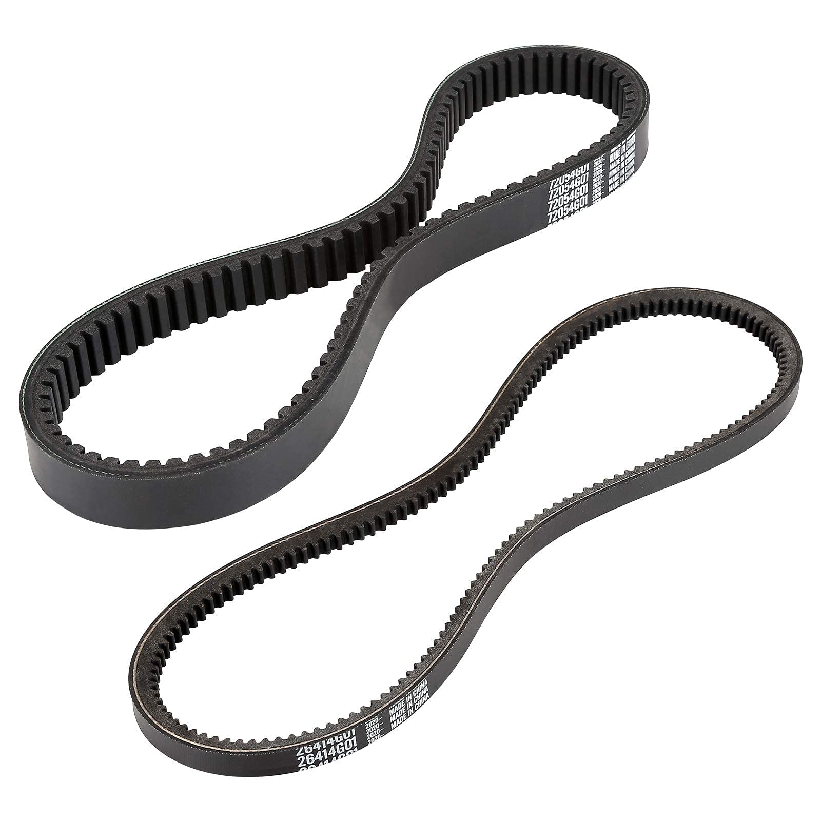 10L0L Clutch Drive Belt & Starter Generator Belt Kit For Ezgo Txt, Medalist, Workhorse 1994-Up Golf Cart With 295/350Cc Robin Engines, Oem 72054G01 72024G01 72025G01 26414G01 630587