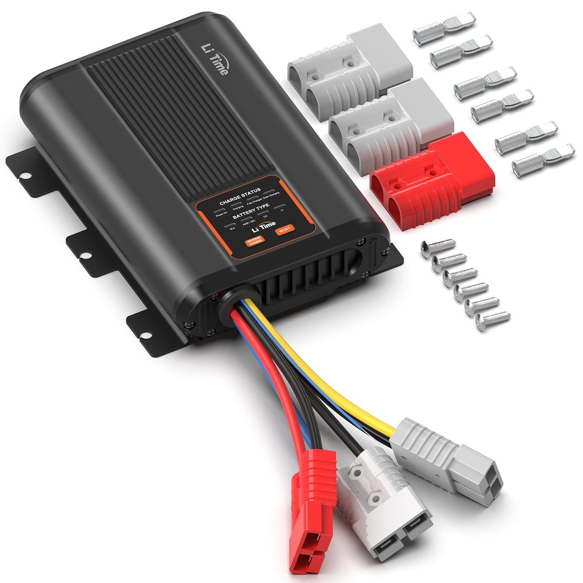 LiTime 12V 40A DC-DC Dual Input Battery Charger with MPPT fit for 12V LiFePO4, Lead-Acid, SLA, Gel, AGM, Calcium Battery, Charge
