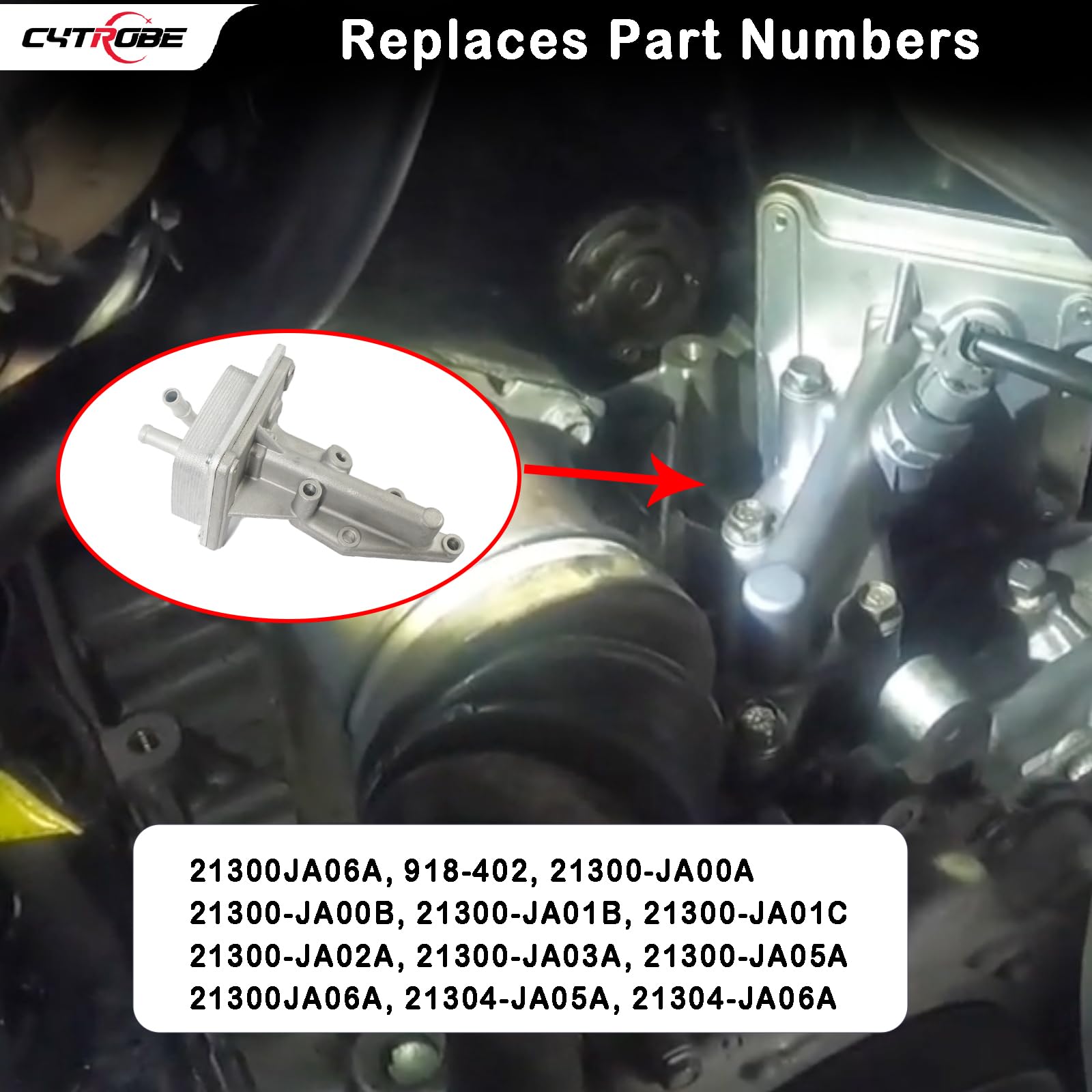 Cytrobe Engine Oil Cooler Kit With Gaskets Compatible With 2007-2013 Nissan Altima, 2007-2012 Nissan Sentra, 2008-2013 Nissan Rogue 2.5L L4 Replaces# 21300-Ja06A 918-402 21304-Ja00A
