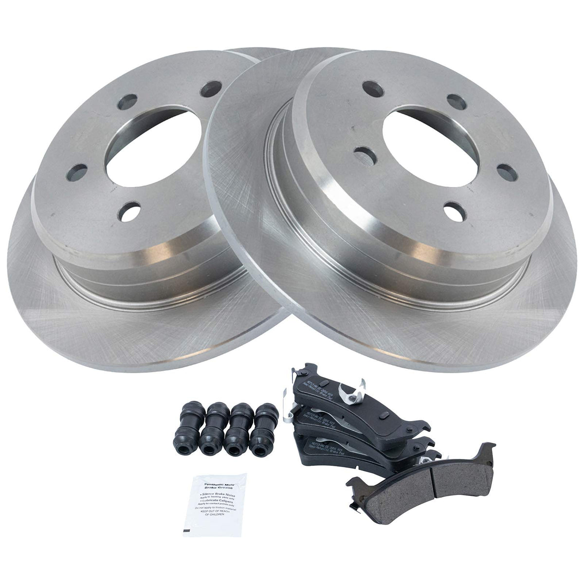 Trq Rear Brake Pad & Rotor Kit Brake Pads Brake Rotor Semi-Metallic Compatible With 1995-1998 Jeep Grand Cherokee