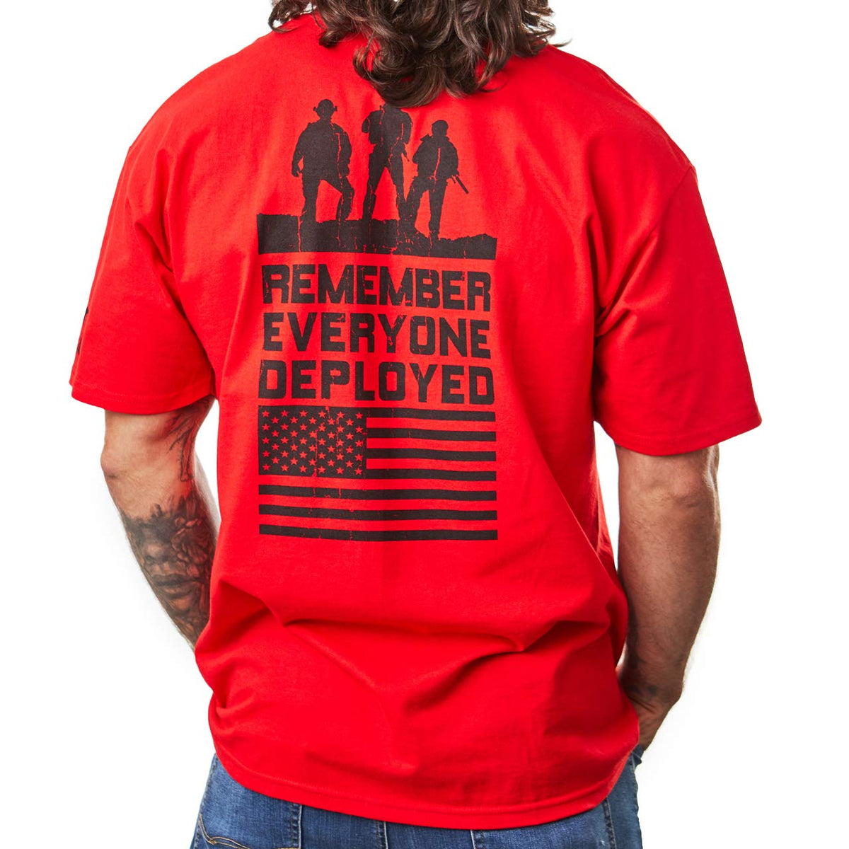 Bone Head Outfitters R.E.D. Soldiers - Red Friday Short Sleeve T-Shirt (Large)