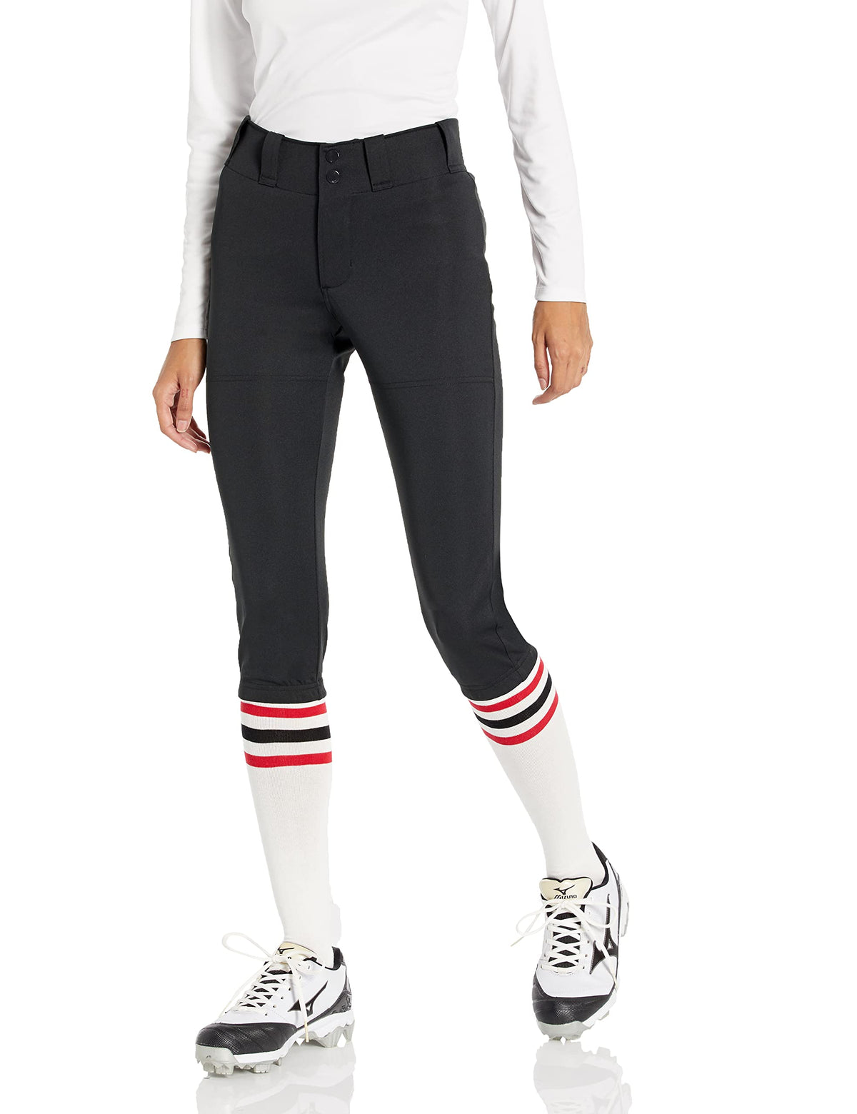 Mizuno Womens Prospect Softball Pant, Black, Medium