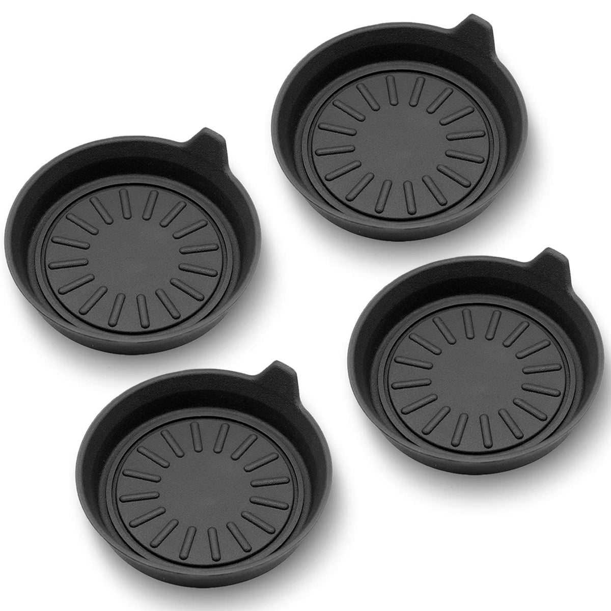 Seven Sparta Car Coasters For Cup Holders, Silicone Cup Holder Coasters, Universal Vehicle Coasters, Set Of 4 Pack, 3-1/8'' Diam