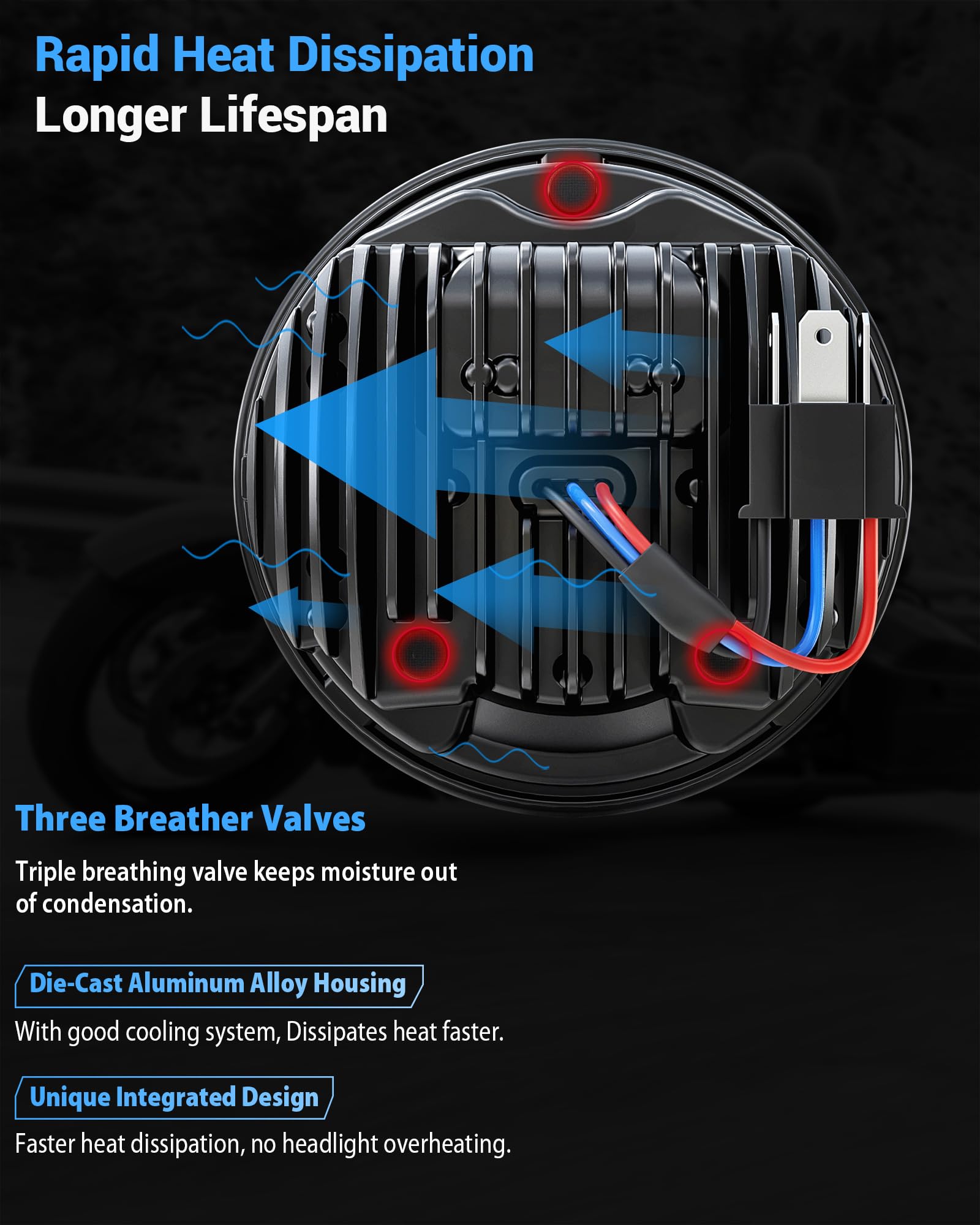 Sumhitic 84W 5-3/4 5.75 Inch Led Motorcycle Headlight Dot Compatible With Harley Davidson Sportster Dyna Xl883/Xl1200 Super Wide Glide Low Rider Night Rod Softail Black