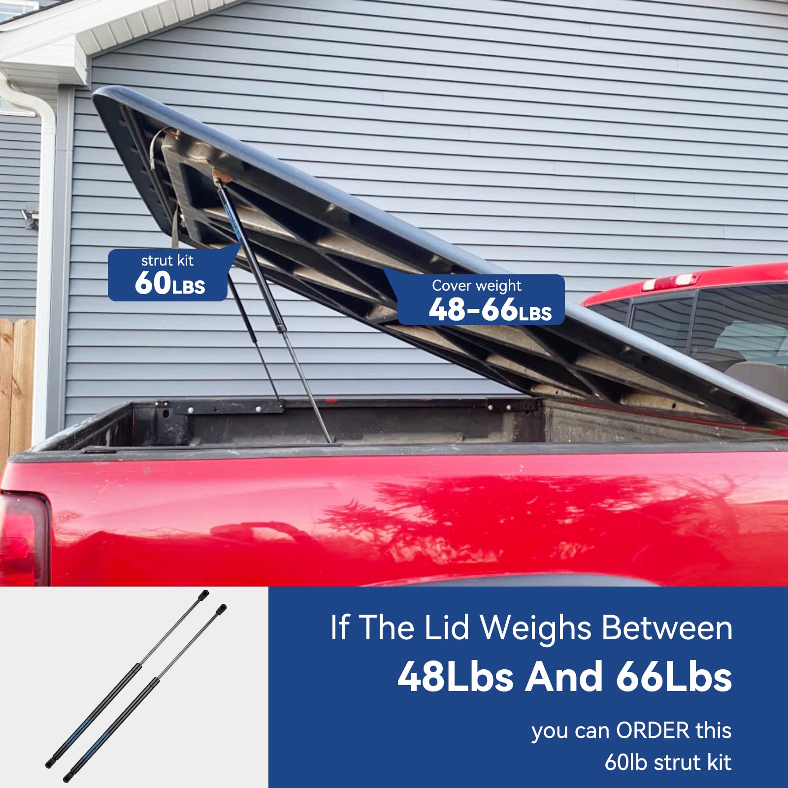 Arana Ml3860 23 Inch 60Lb Gas Struts Prop Springs Shocks, Se230P60 23'' 60Lb Replacement Lift Supports For Rv Bed Camper Shell T