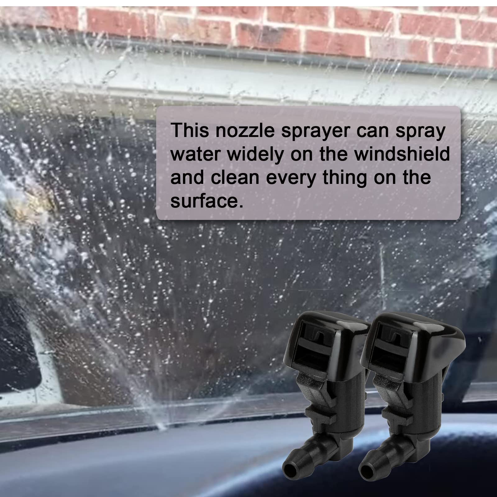 Windshield Washer Hose Jet Fluid Spray Nozzles Repair Kit Compatible With Ford 2011-2016 F250 F350 F450 Super Duty Bc3Z-17K605-B