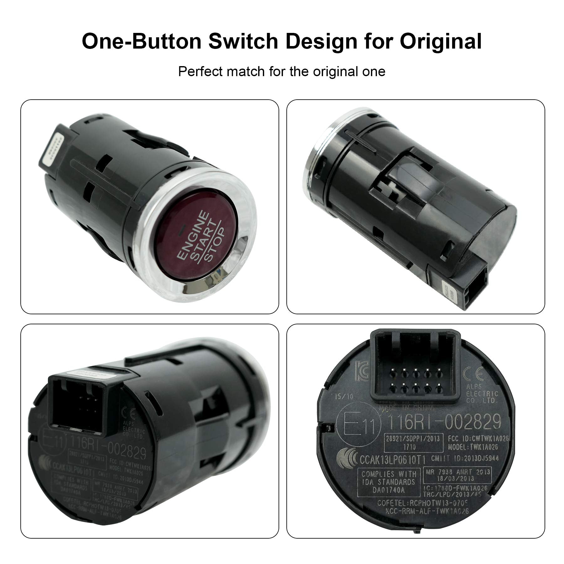 Ignition Starter Switch, Fits for Honda HR-V 1.8L 2016 2017 2018 | OE Replacement 35881-t4n-702 35881T4N701 35881T4NH01 35881T4N