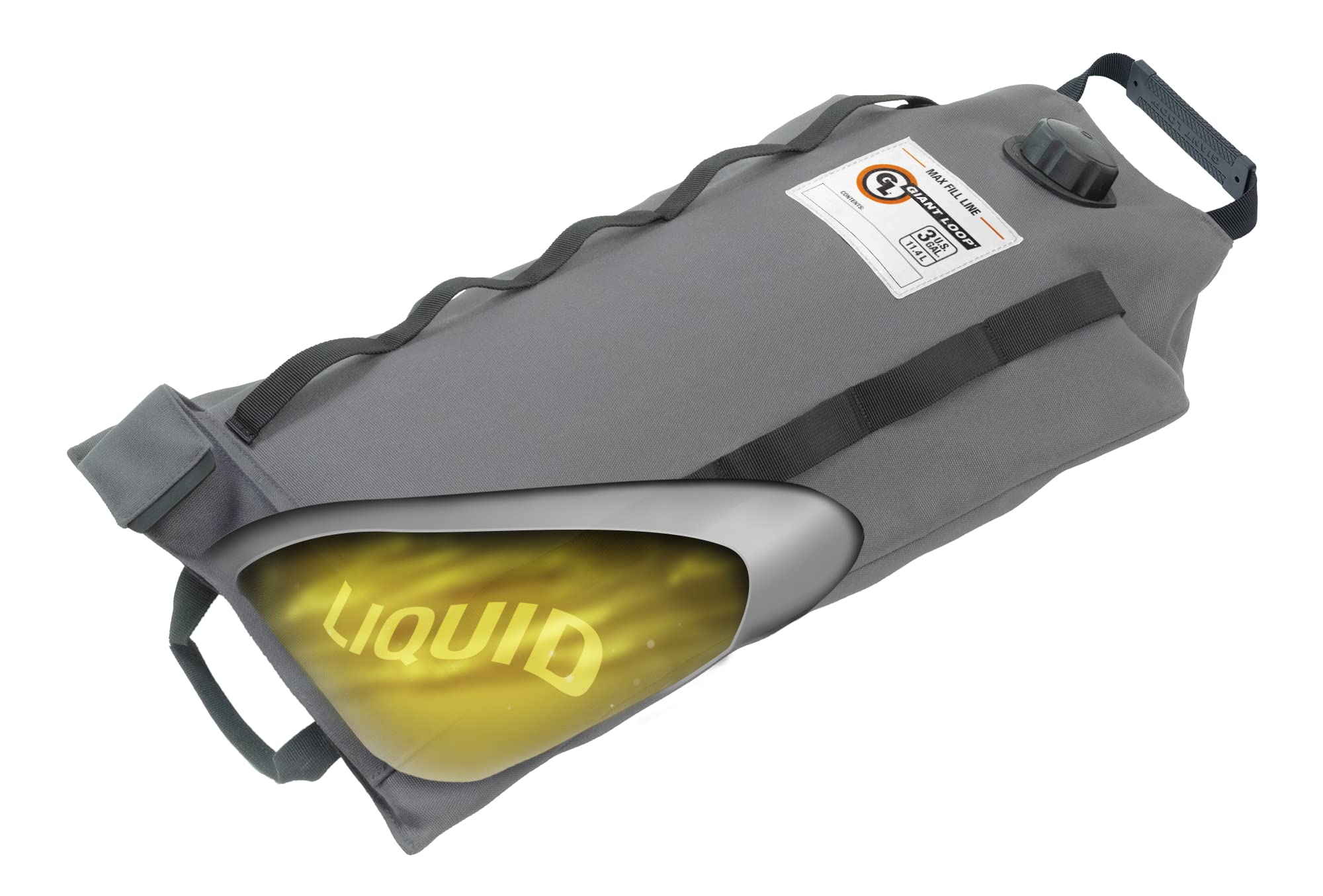 Giant Loop Armadillo Bag - 3-Gallon Utility Bladder for Powersports Fluids, Gray, RF-Welded Inner Bladder, Model AB21-GL-G3