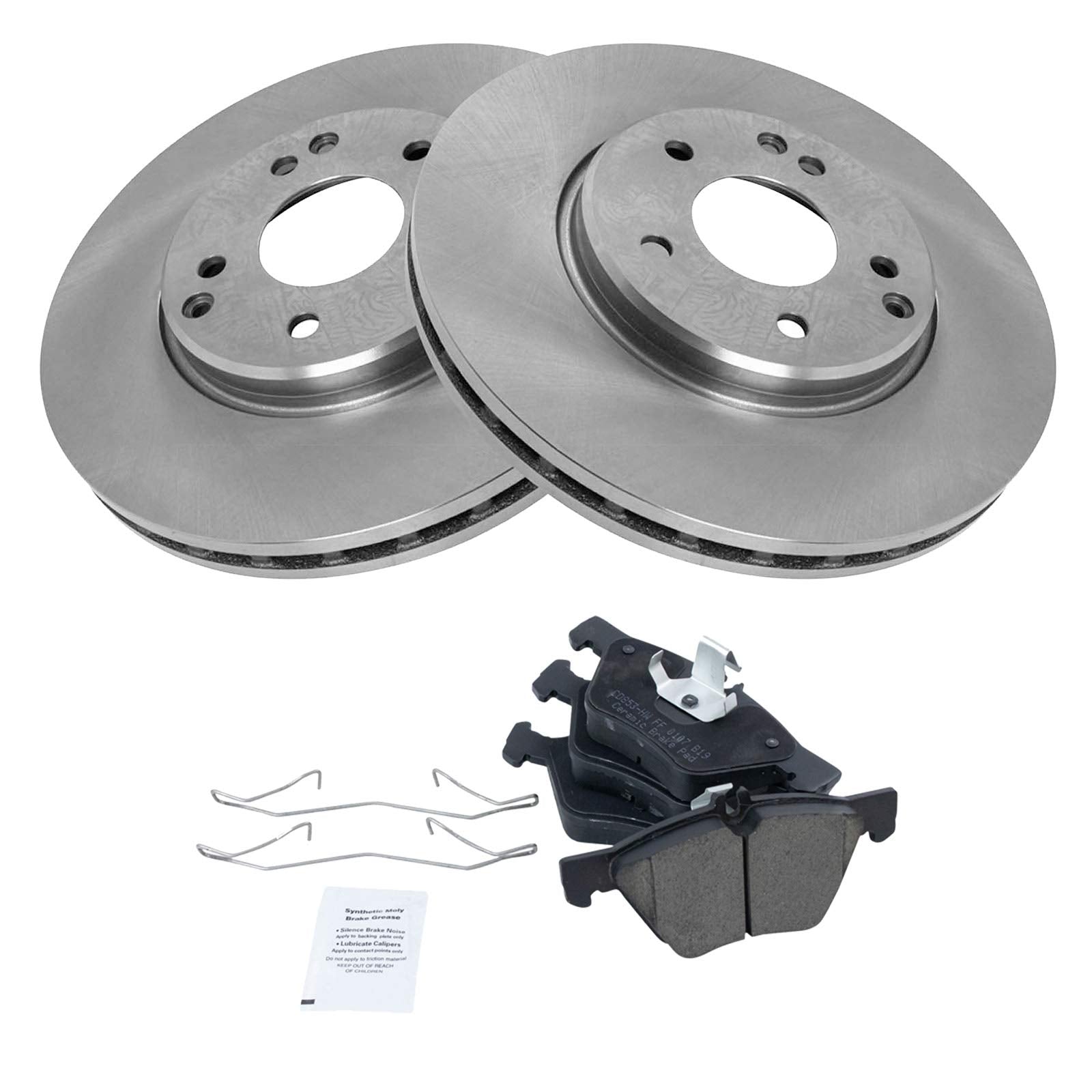Trq Brake Pad & Rotor Front Posi Ceramic Kit Set For Chrysler Mercedes Benz