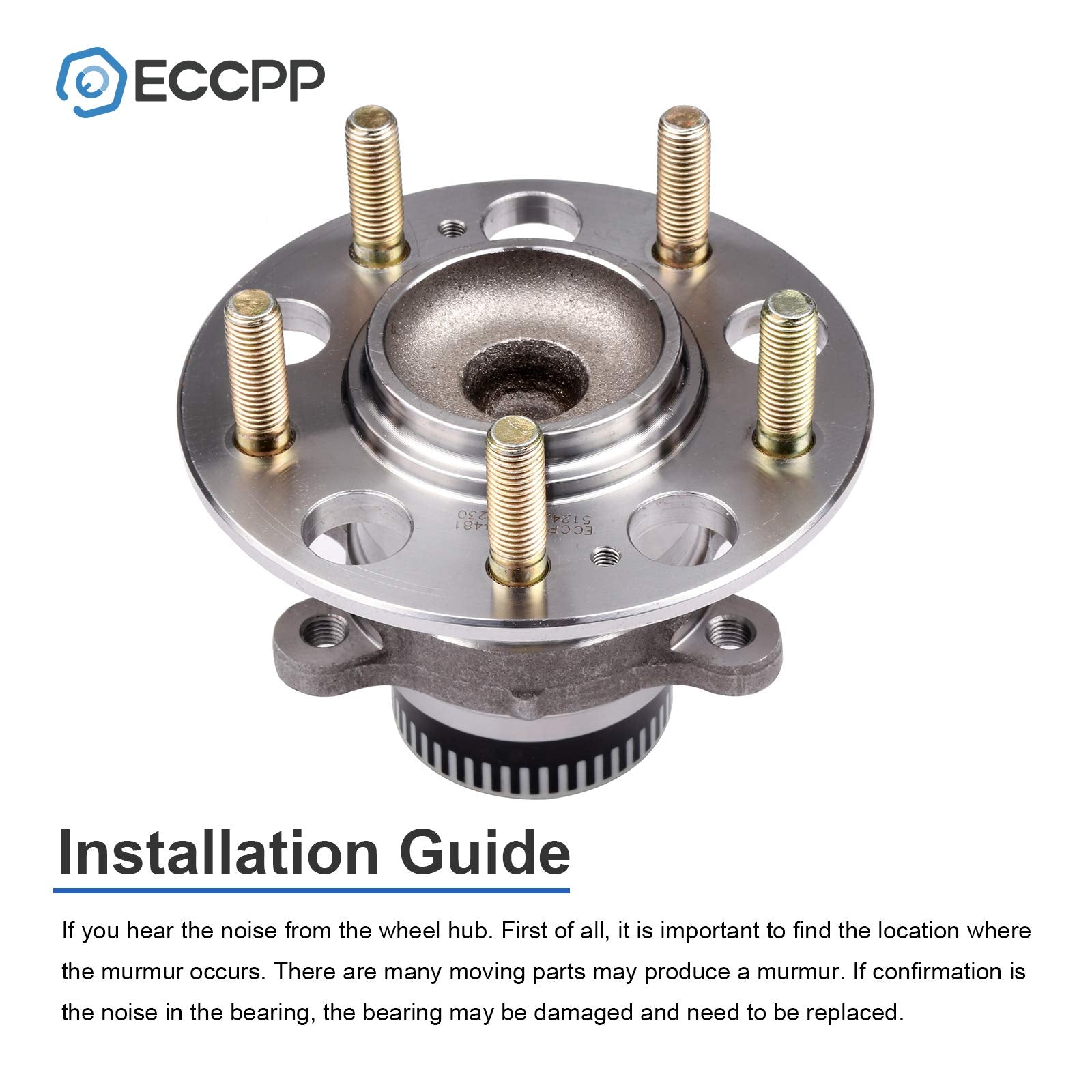 ECCPP Rear 5 Lugs Wheel Bearing and Hub Assembly For 11-16 For Hyundai Azera 10-14 For Hyundai Sonata 09-15 For Hyundai Tucson 1
