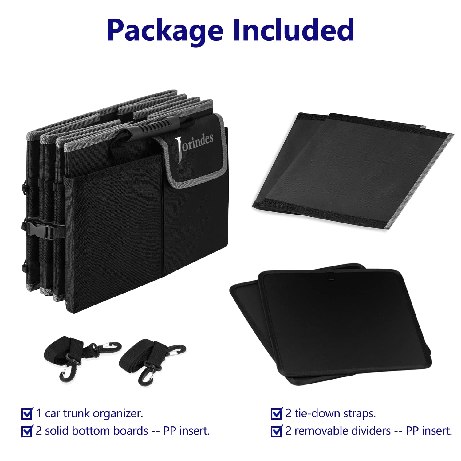 Trunk Organizer With Built-In Insulated Leak Proof Cooler Bag,Collapsible Cargo Organizer For Suv With Non Slip Bottom Strips,3