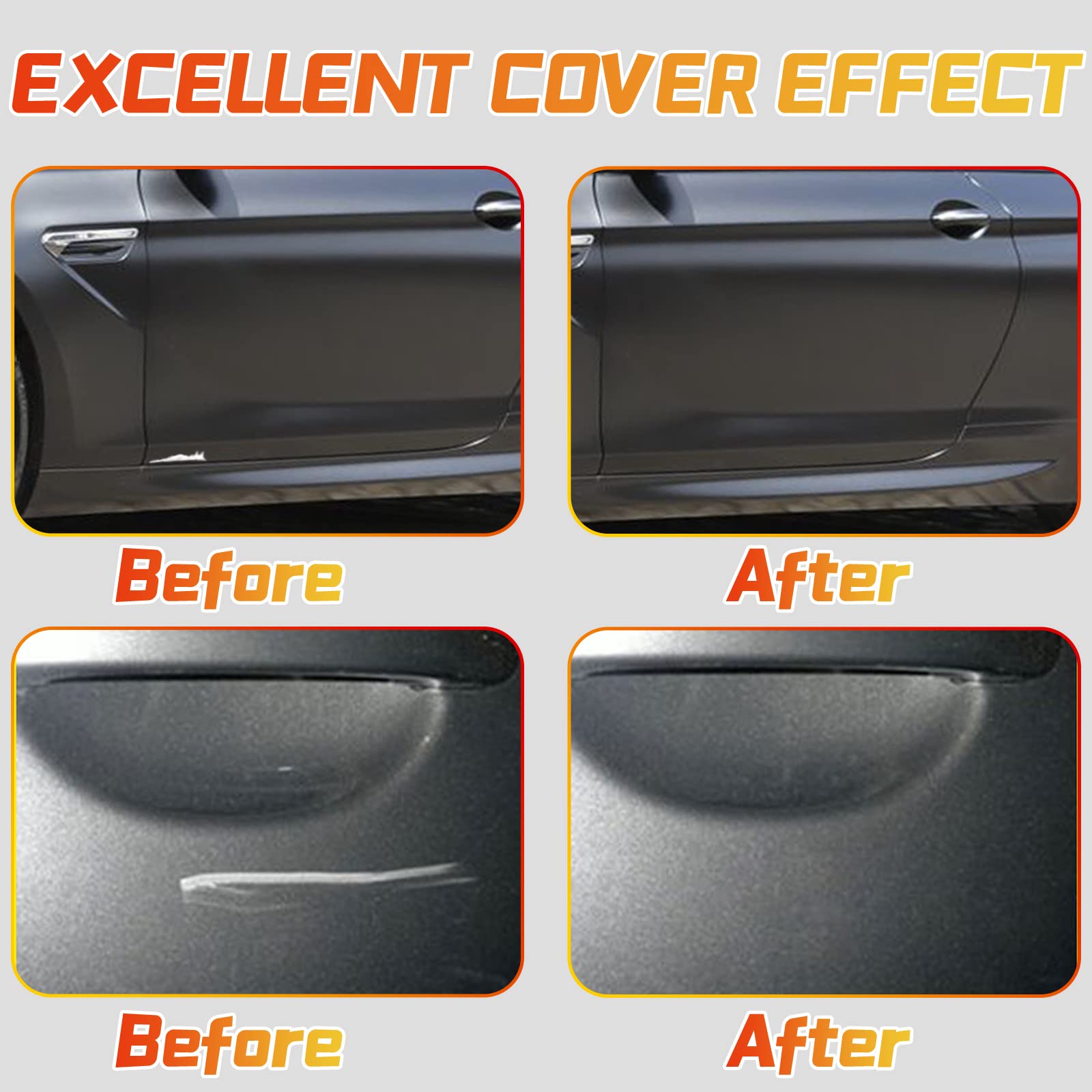 Grey Touch Up Paint Pen For Cars, Car Paint Scratch Repair, Two-In-One Car Touch Up Paint Fill Paint Pen, Quick & Easy Solution