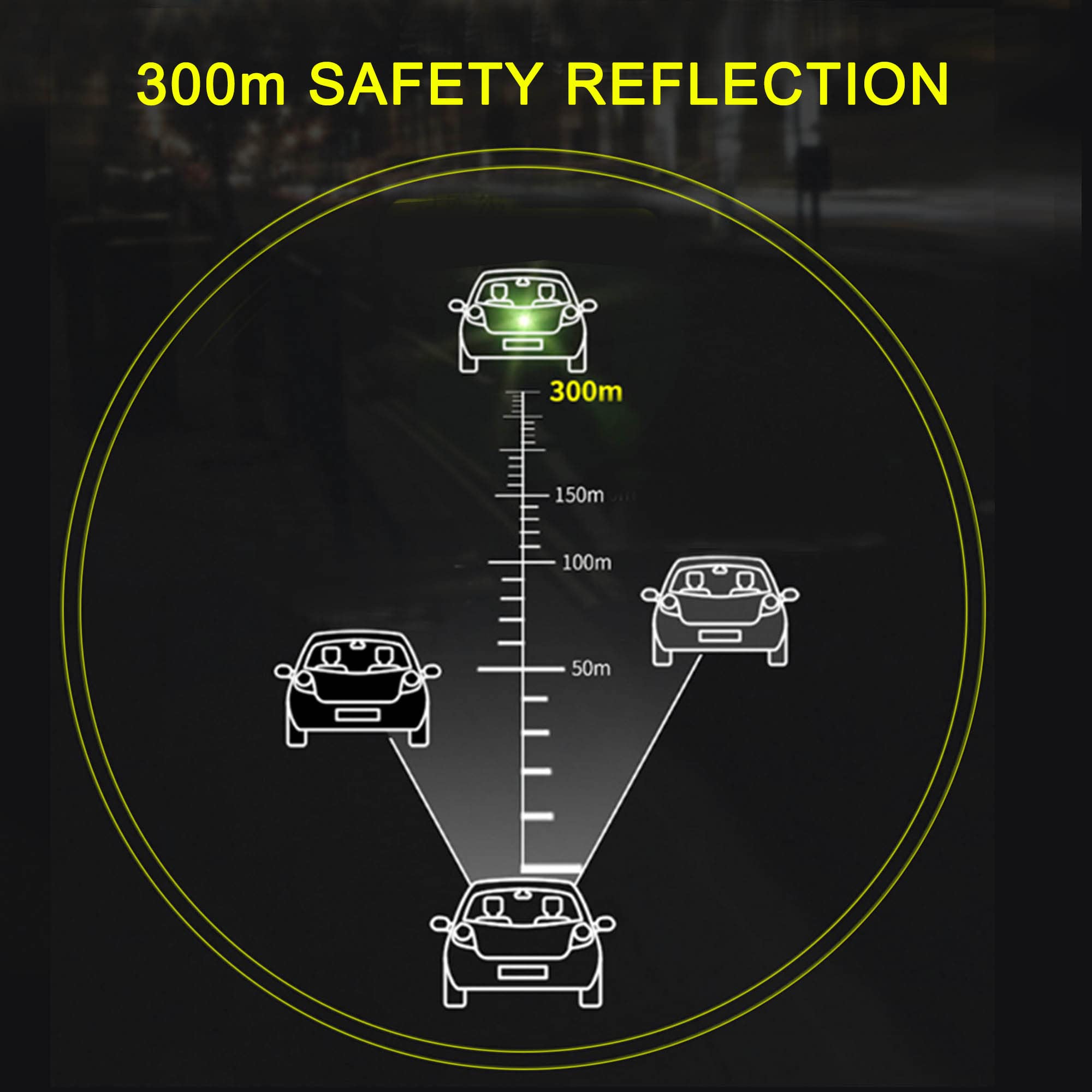 TOMALL 6Pcs 3D Strong Reflective Stripe Sticker for Car Fender Hood Bumper High-Intensity Night Visibility Reflective Decal Safe