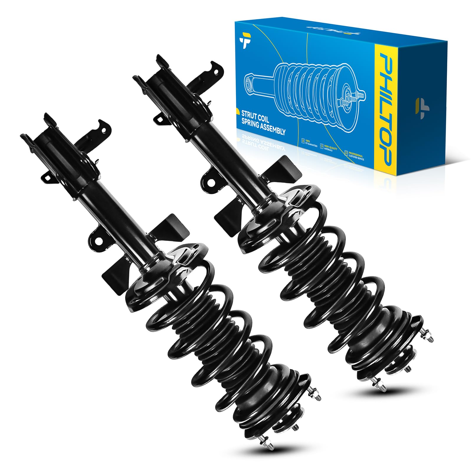 Philtop Front Struts Shock Absorber Fit For Odyssey 2011 2012, Complete Struts With Coil Spring Assembly, Quick Suspension Loade