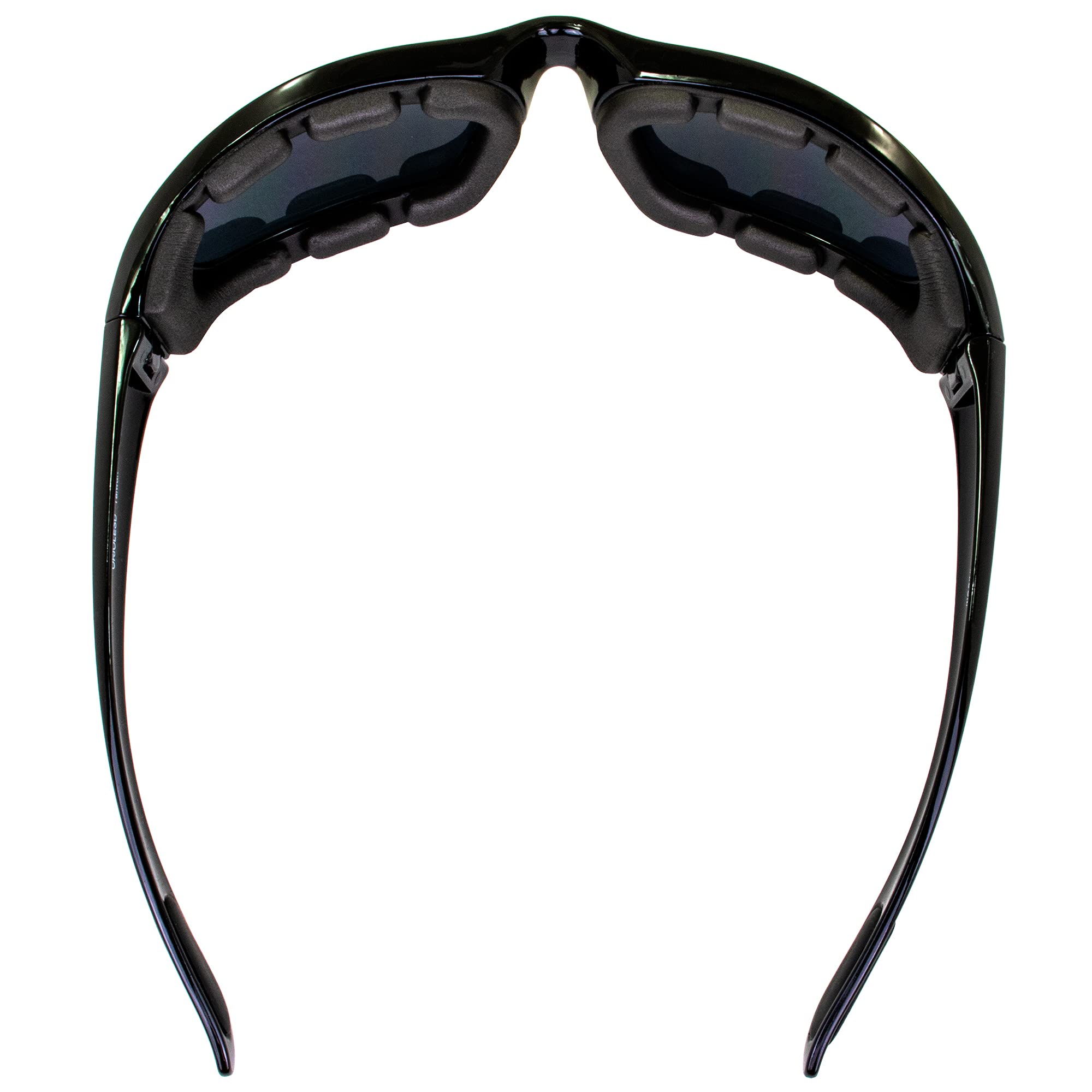 Birdz Eyewear Oriole Padded Motorcycle Glasses (Black Frame/Dark Smoke Lens)