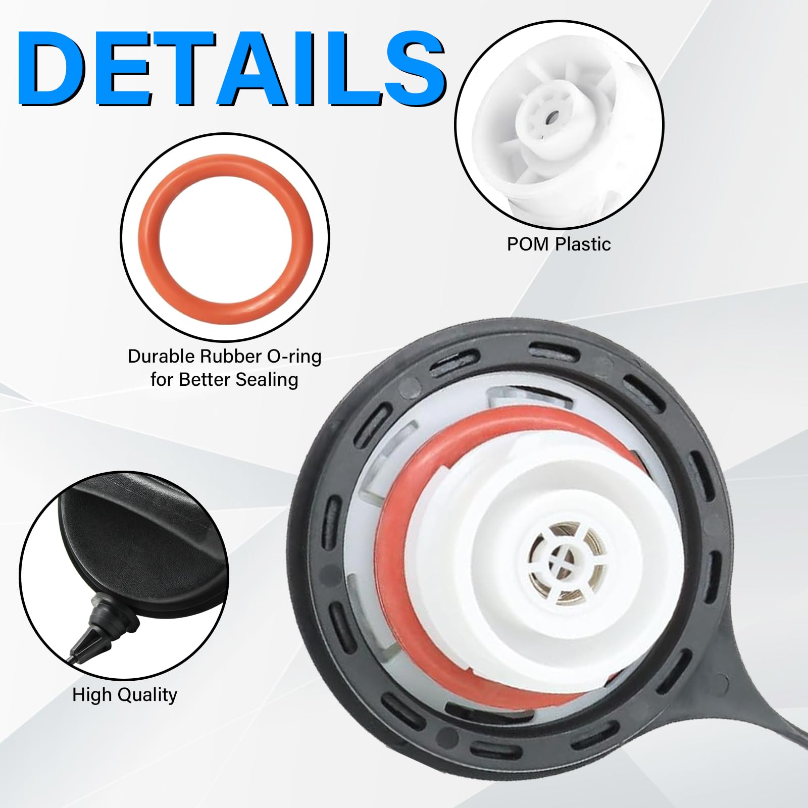 Gas Cap Replacement 8C3Z-9030-A for Ford F250 F350 F450 F550 Super Duty Expedition E150 E250 E350 Van E450 Super Duty Van, Linco