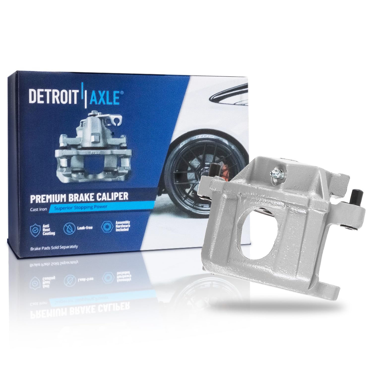 Detroit Axle - Front Right Brake Caliper for Lincoln Continental Town Car Mark VI Mercury Grand Marquis LTD Country Squire, Pass