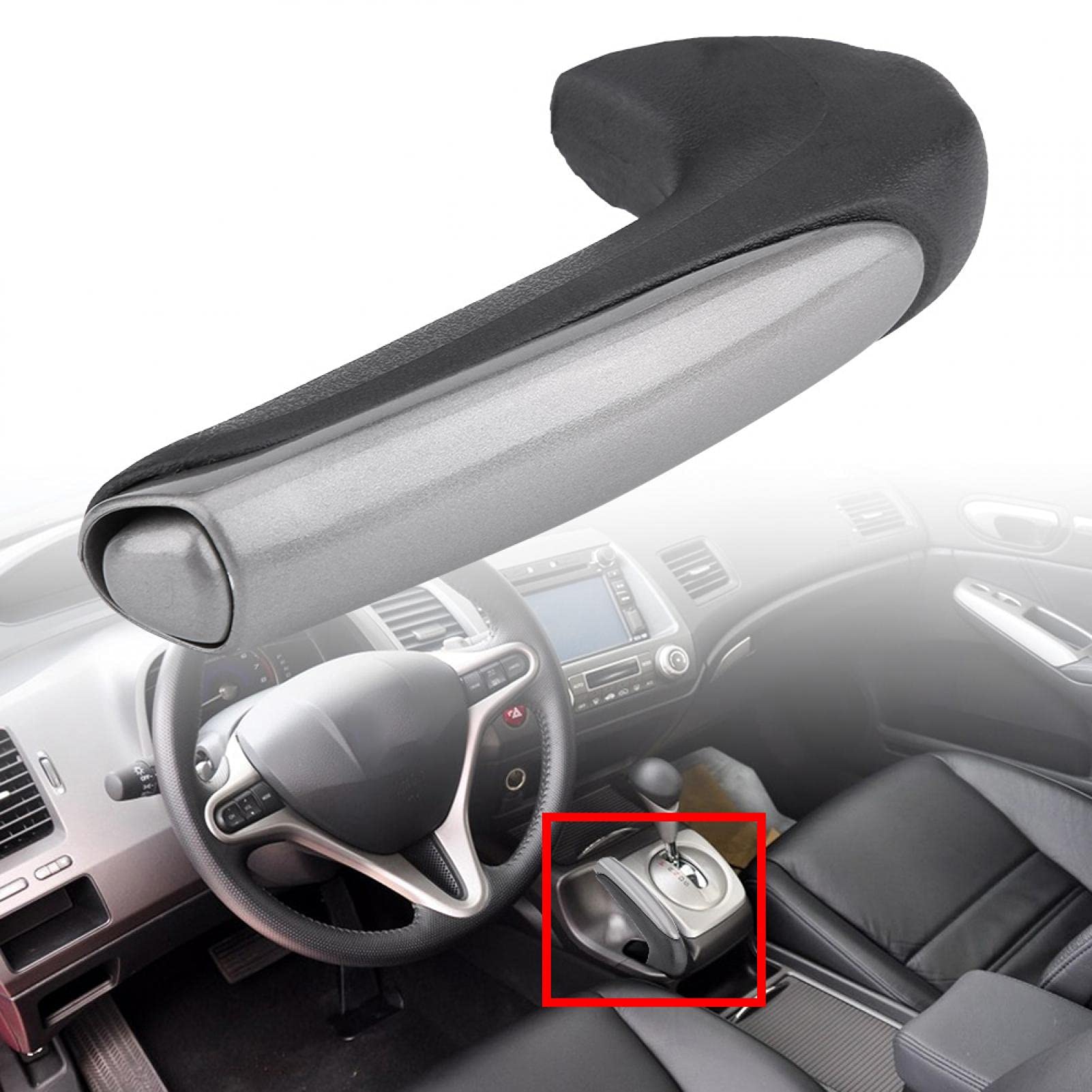 For Civic Parking Brake Cover, For Honda Civic 2008 Handbrake Cover-Car Handle Grip Cover Handbrake Protector Cover For Honda Civic Sedan 06-11 Interior Trim Black