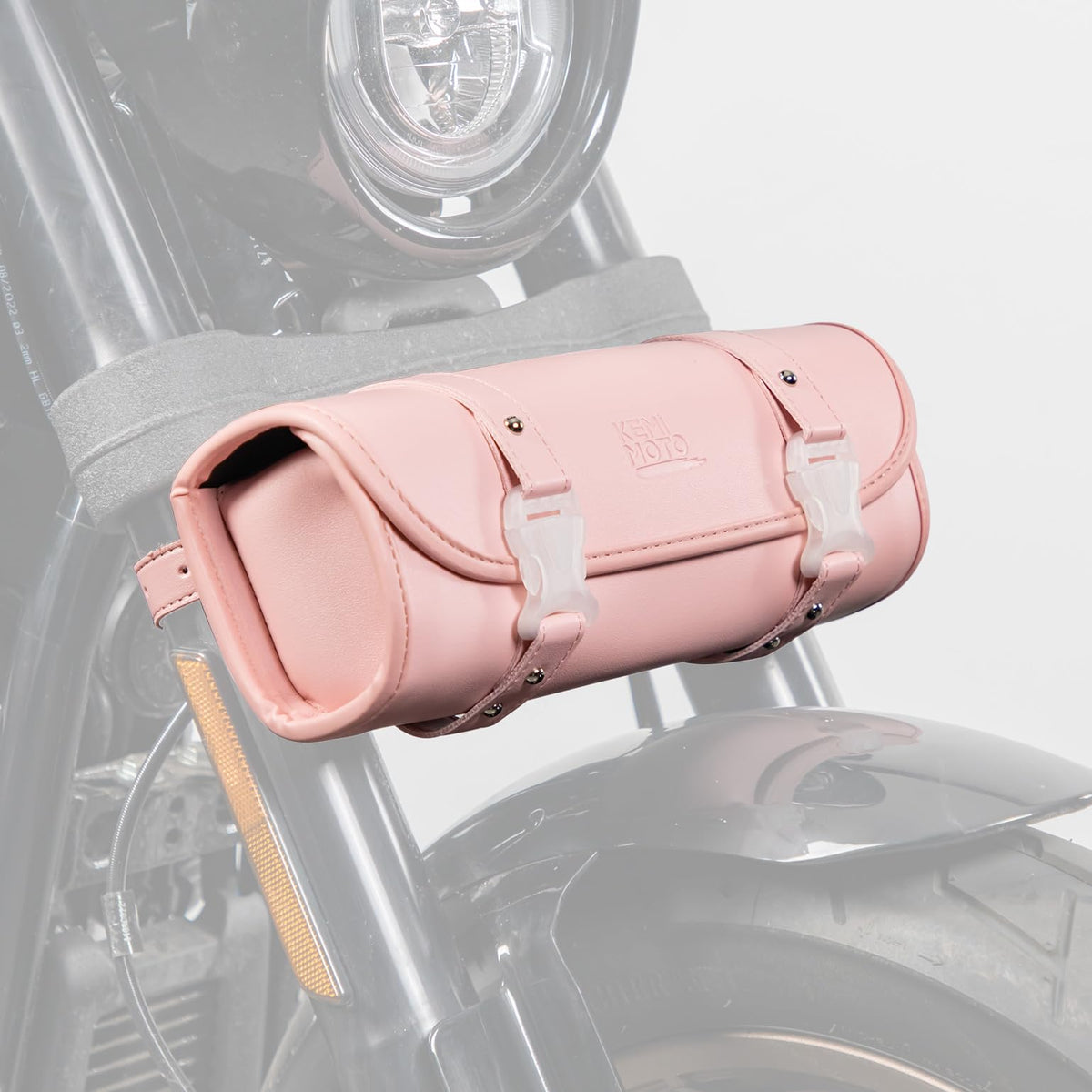 Kemimoto Motorcycle Fork Tool Bag Bike Handlebar Bag Universal Compatible With Motorcycle Front Forks Handlebar Sissy Bar Girls