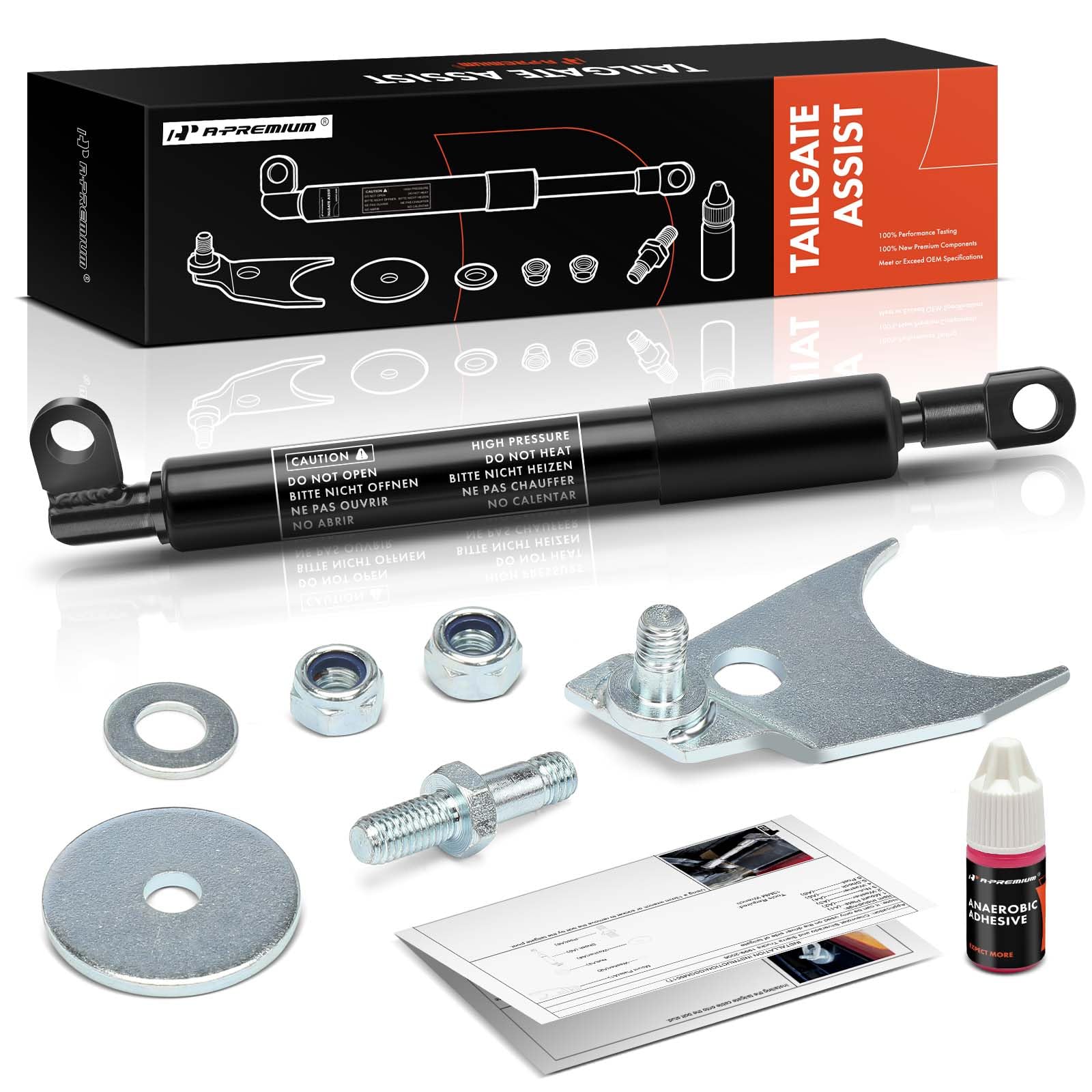A-Premium Tailgate Assist, Truck Tail Gate Lift Assist, Tailgate Shock Compatible with Chevrolet Chevy Silverado 1500 2500 3500 