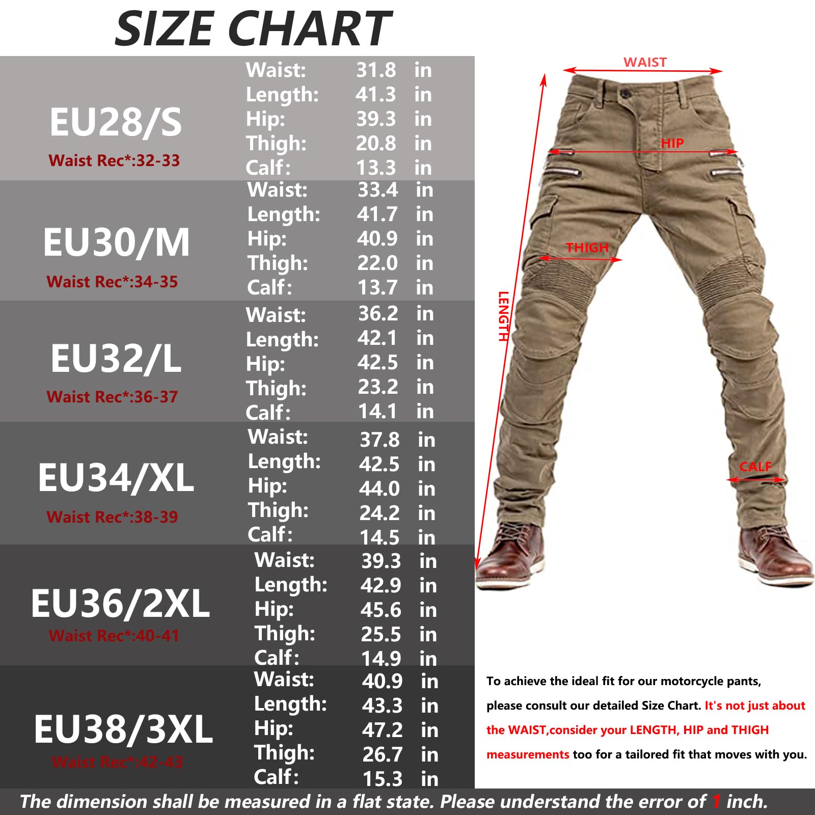 LOMENG Motorcycle Riding Pants Motorbike Motocross Cycling Jeans Safety CE Knee Hip Removable Armored All Seasons for Men Blue 2