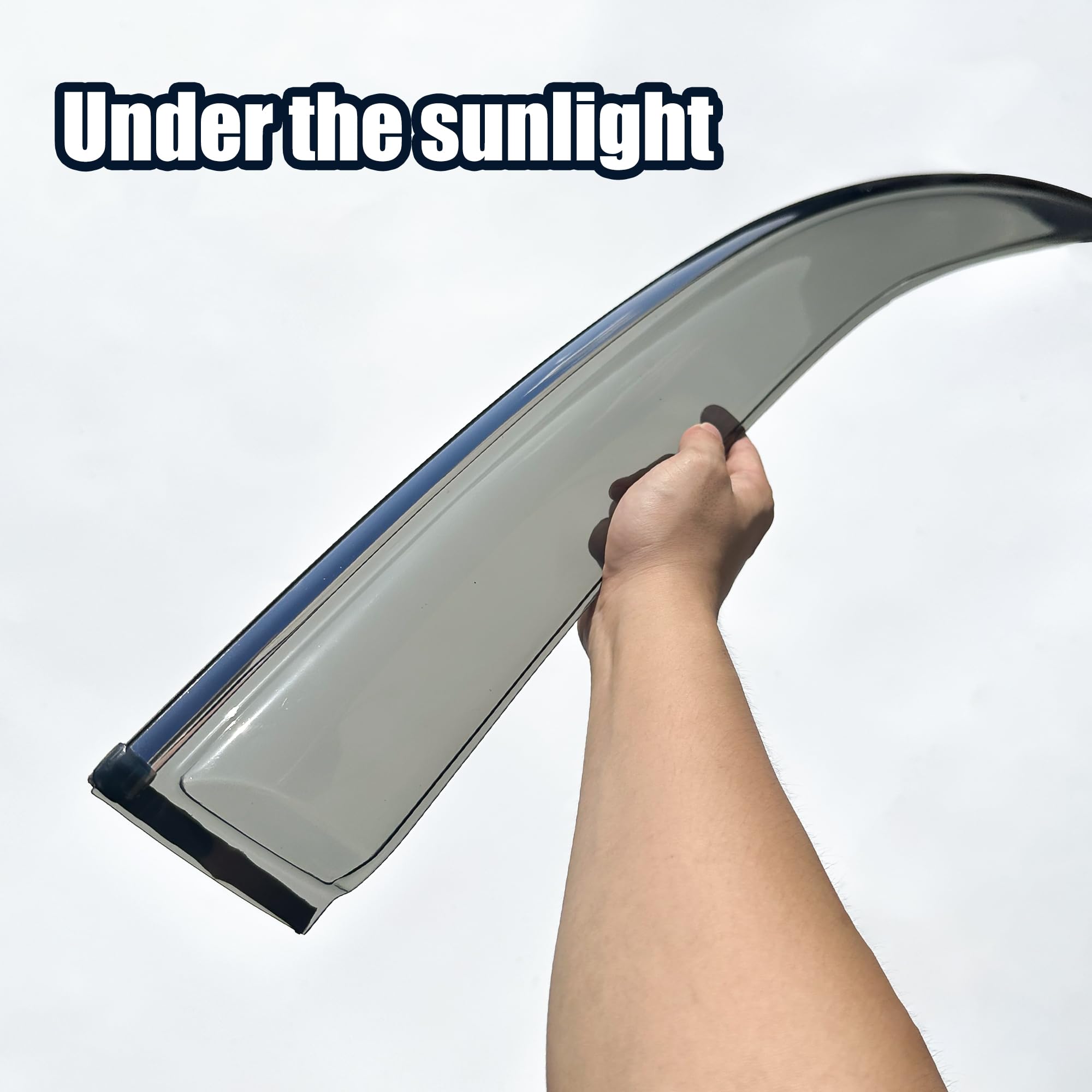 AUXKO Rain Guards for Honda CRV 2025 2024 2023 Translucent Window Visors with Chrome Trim Weather Deflectors Wind Deflectors Ven