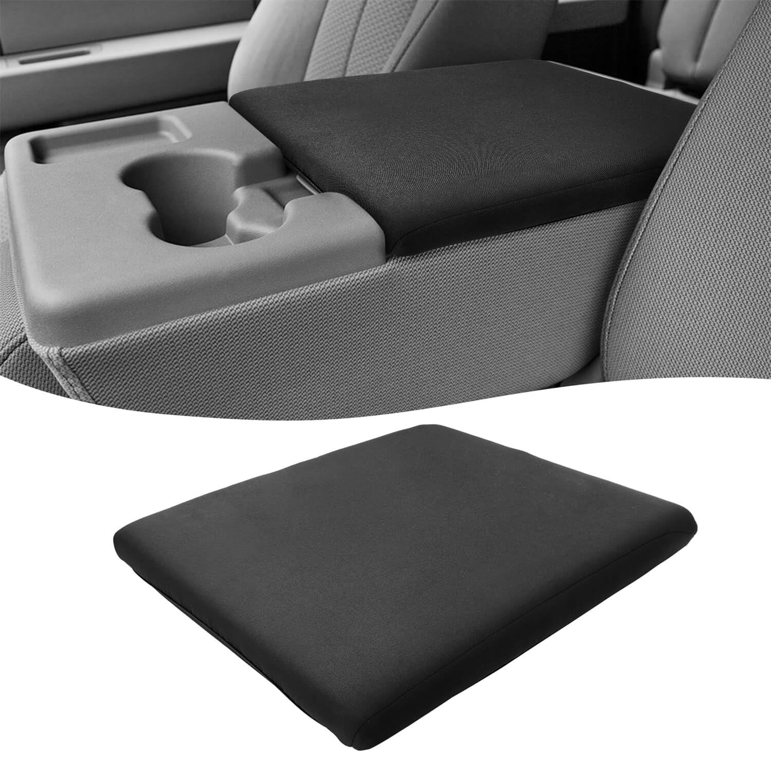 KBH Center Console Armrest Cover for Ford F150 2011-2014, Jump Seat, Car Arm Rest Protector, Washable, Anti-Scratch, Black
