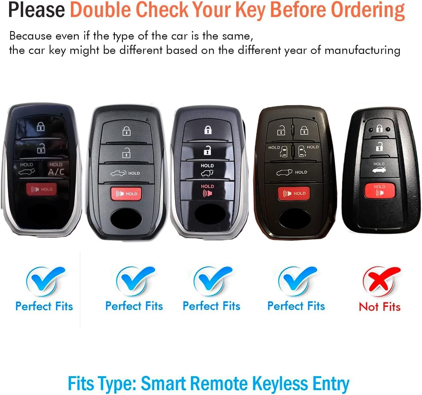 Compatible With Toyota Key Fob Cover With Keychain,Key Shell Case For 2025 Camry 2021-2025 Venza,Rav4 Prime,Sienna, 2019-2025 La