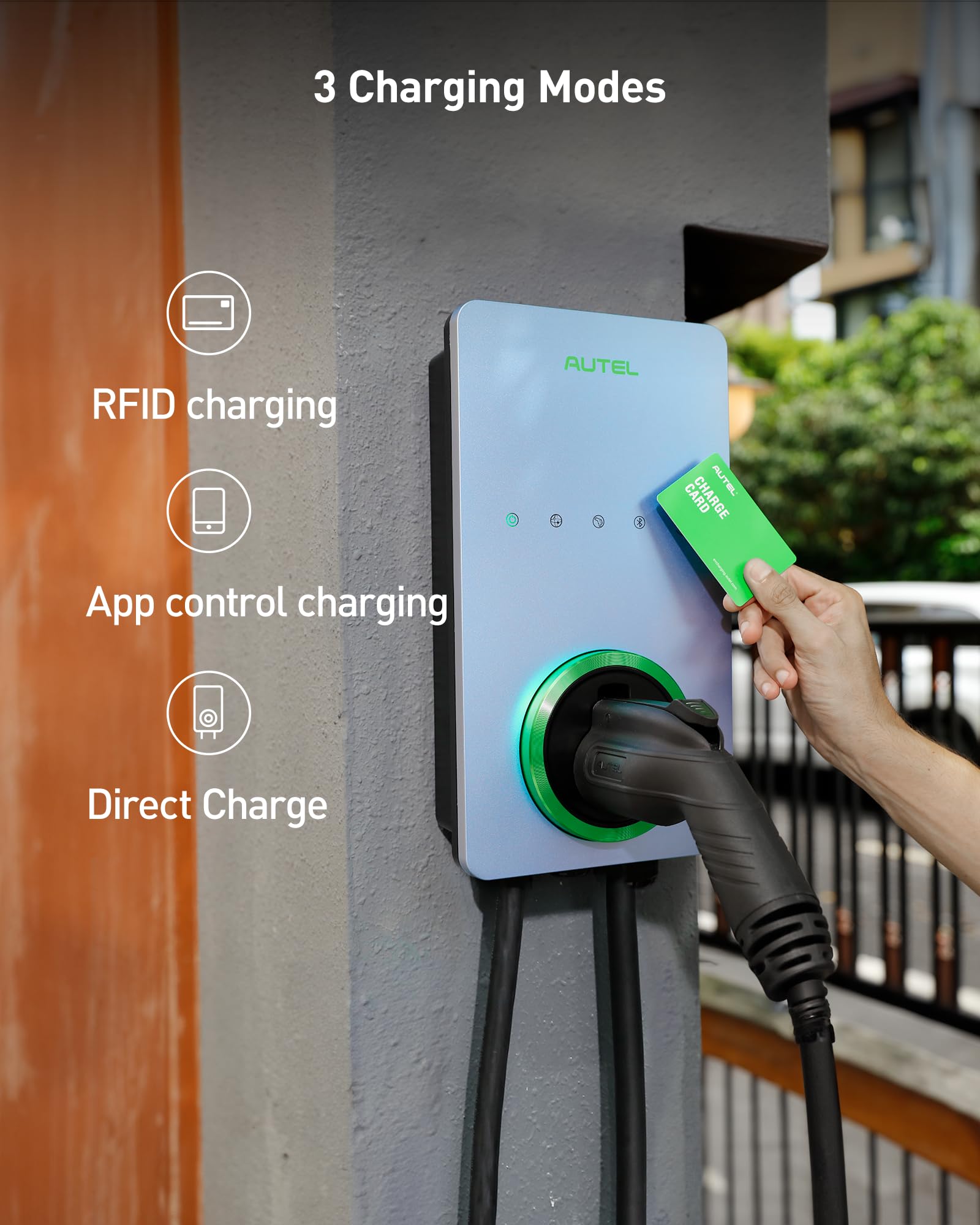 Autel Home Smart Electric Vehicle (Ev) Charger Up To 50Amp, 240V, Indoor/Outdoor Car Charging Station With Level 2, Wi-Fi And Bl