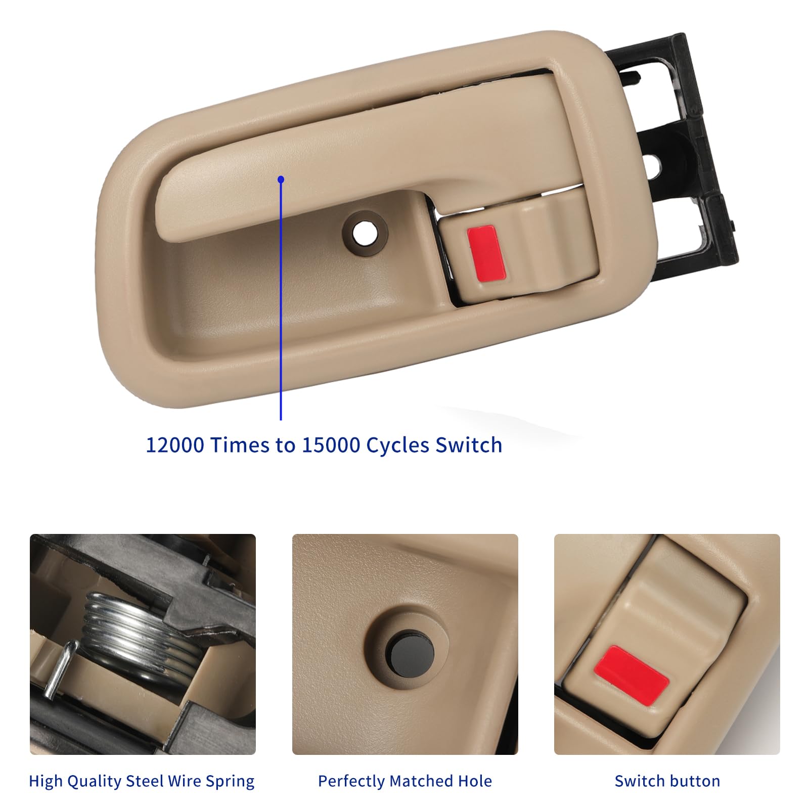 Lcyolada Front Left Drive Interior Inside Door Handle For Toyota Tundra (Standard/Regular/Extended Cabs Only) 2000 2001 2002 200