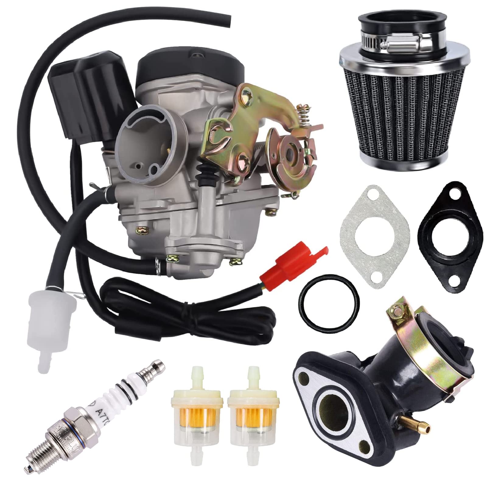 Gy6 50Cc Carburetor Is Compatible With The 139Qmb Carburetor Used In 49Cc And 50Cc 4-Stroke Scooters Such As Taotao 80Cc Pd18J Scooters, Mopeds, Atv'S, Go-Karts, Quads, And Kymco Vehicles