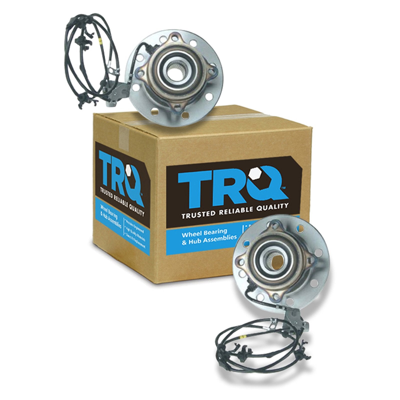 Trq Front Wheel Hub Bearings Assembly Set Compatible With 1998-1999 Dodge Ram 3500