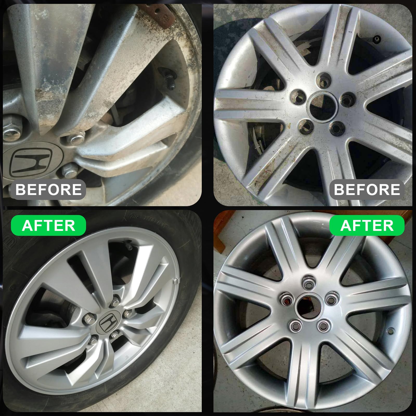 Nadamoo Aluminum Wheel Spray Paint, Semi-Gloss Aerosol Car Rim Paint For Recolor And Protection Of Metal Surface, Silvery, 2 Can