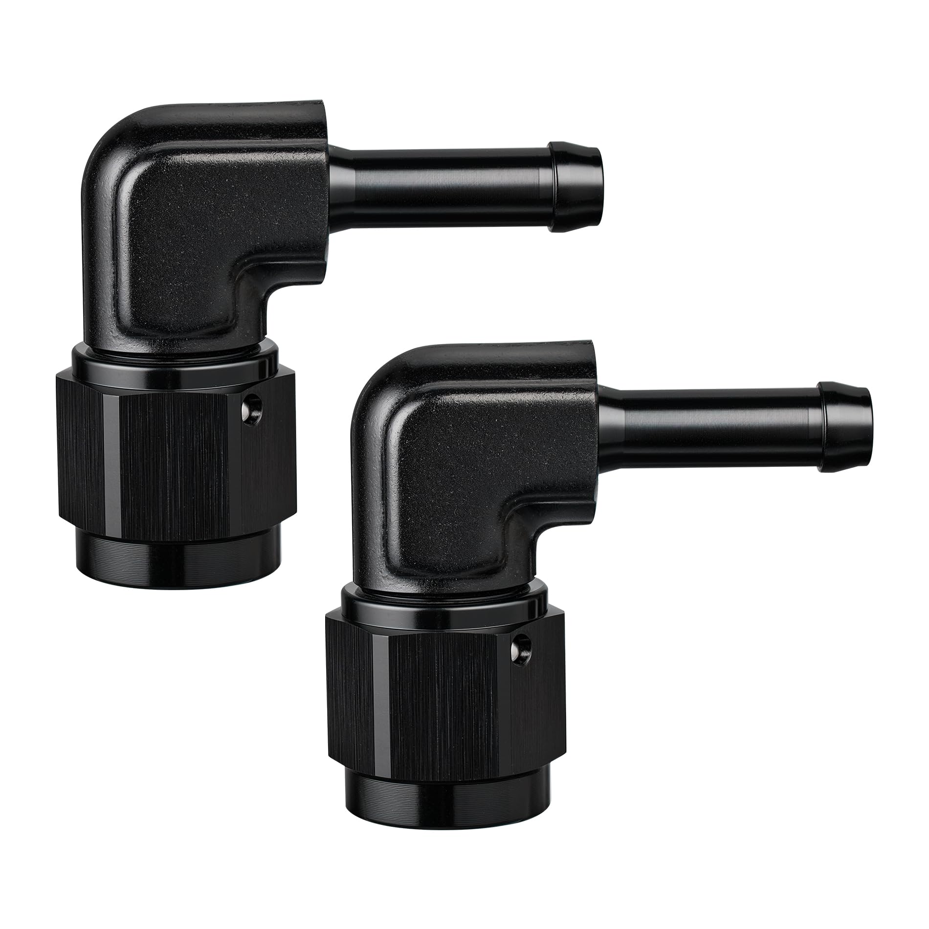 EVIL ENERGY 6AN Female to 1/4'' Barb Hose Fitting 90 Degree Swivel 2PCS