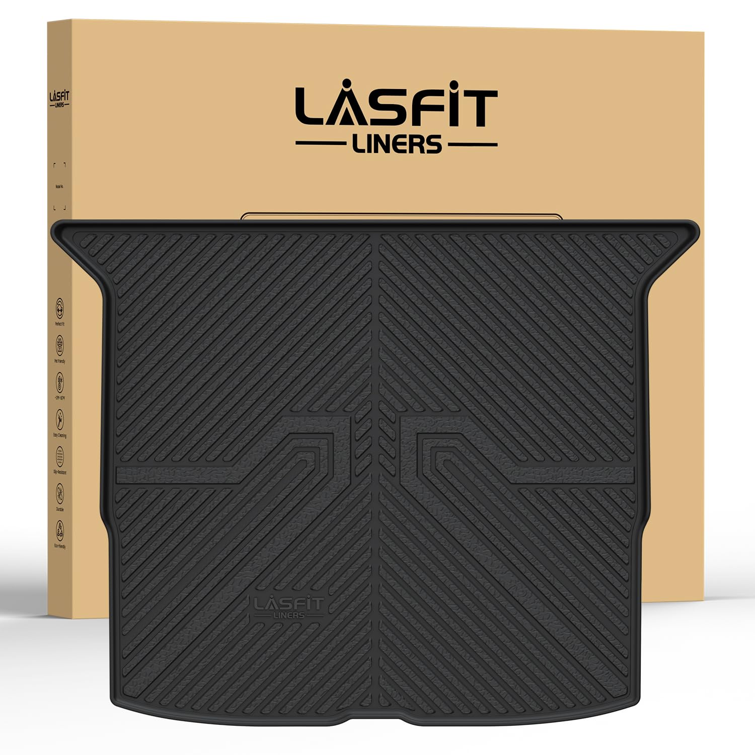 LASFIT Trunk Mat for Honda Passport 2019 2020 2021 2022 2023 2024 2025, All Weather Custom Fit TPE Cargo Mat Trunk Tray Cargo Tr