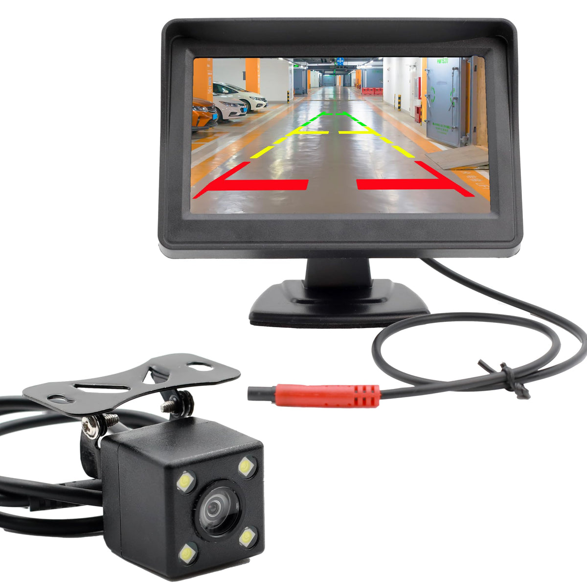 4.3 Inch Tft Lcd Car Monitor Vehicle Rear View Reverse Backup Car Led Camera Video Parking System For Cars,Trucks,Pickups,Suvs, 