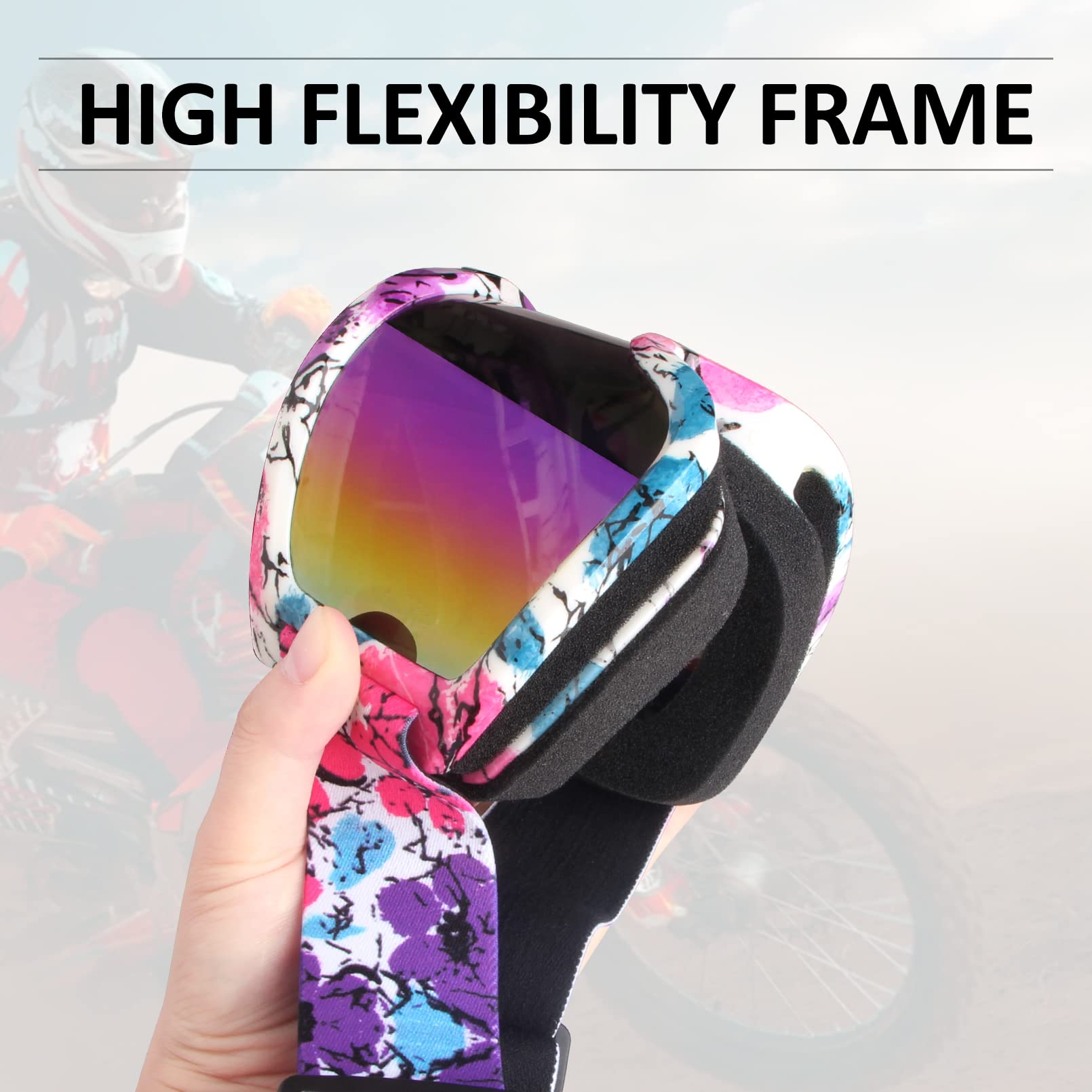 Pink Atv Goggles For Adult Dirt Bike Goggles Youth Motorcycle Goggles Kids Women Motocross Goggles Mx Goggles Utv Goggles Helmet
