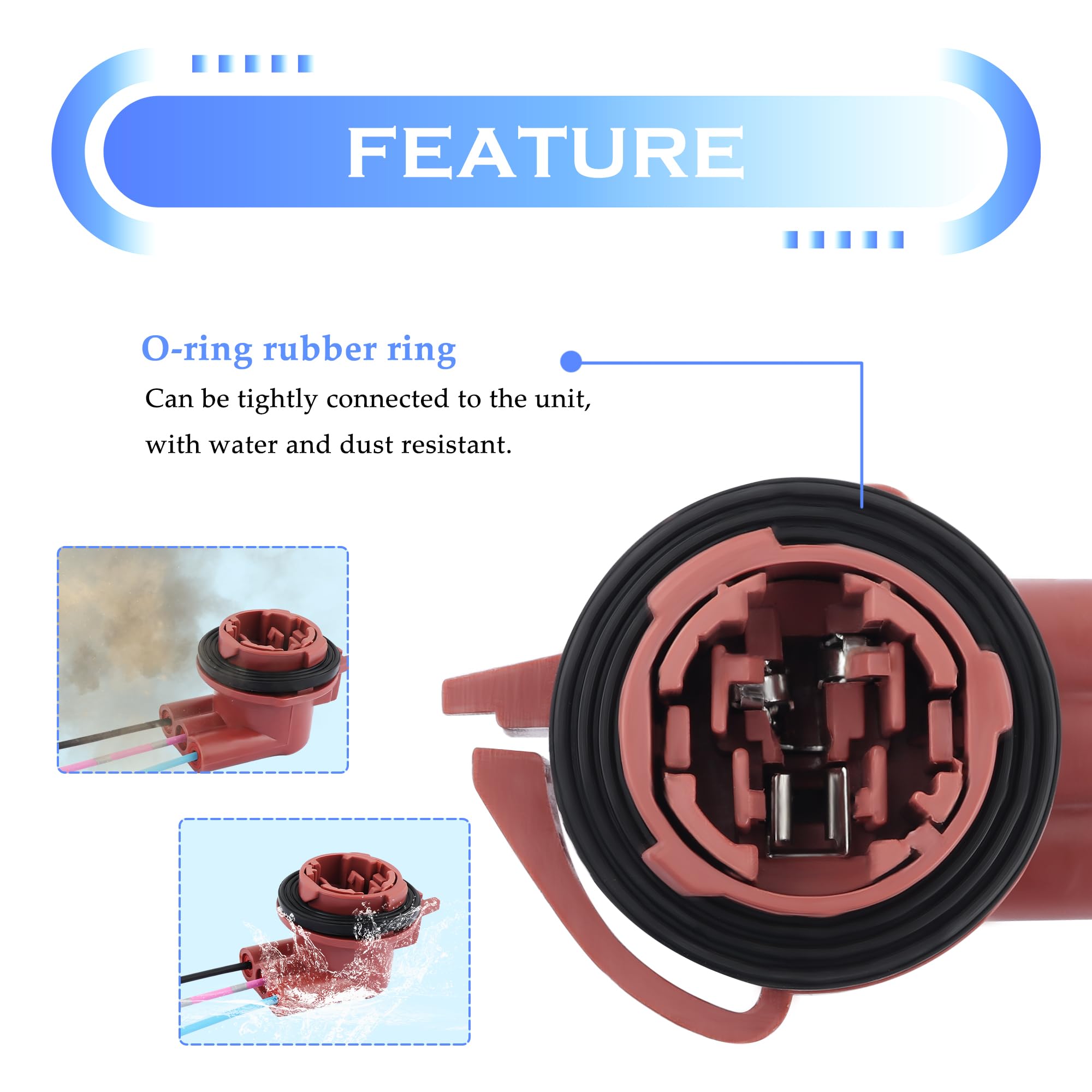 2PCS 3157 Bulb Socket,Turn Signal Socket/Tail Light Socket/Brake Light Socket for 3157,3057,3155,3357 Light Bulbs Replacement,Es