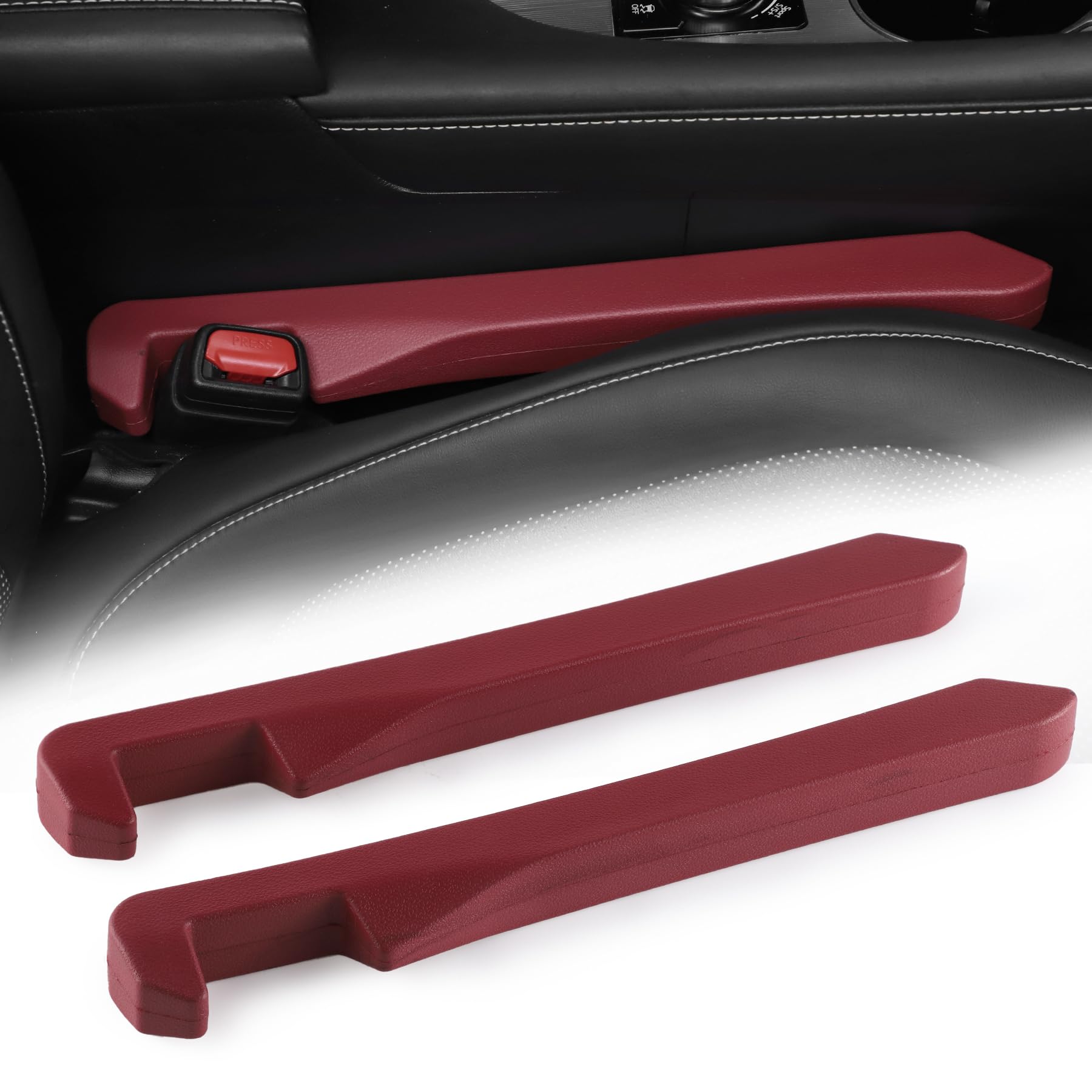 UREHEPO 2pcs Elastic Car Seat Gap Filler Organizer, Universal Interior Car Accessories to Stop Things from Dropping and Add Styl