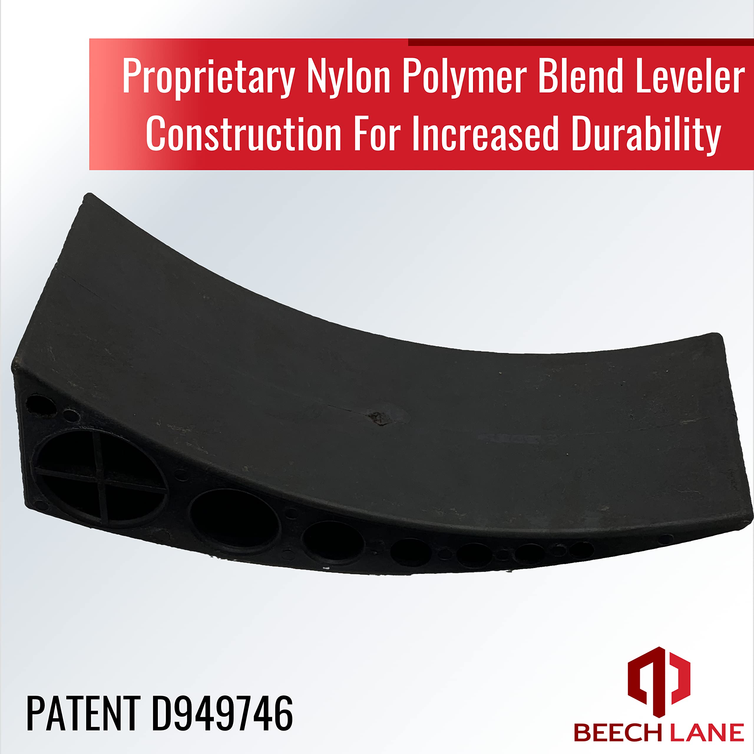 Beech Lane Camper Leveler 2 Pack With Carrying Bag - Precise Camper Leveling, Includes Two Curved Levelers, Two Chocks, Two Rubb
